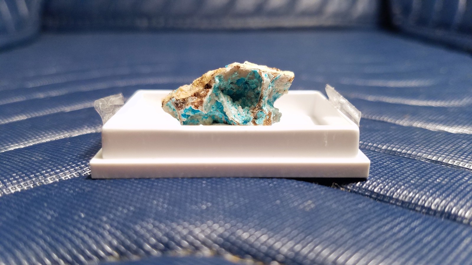 SiG: Blue-Green Greenish-Blue Serpierite Crystals Clusters on Matrix from Greece
