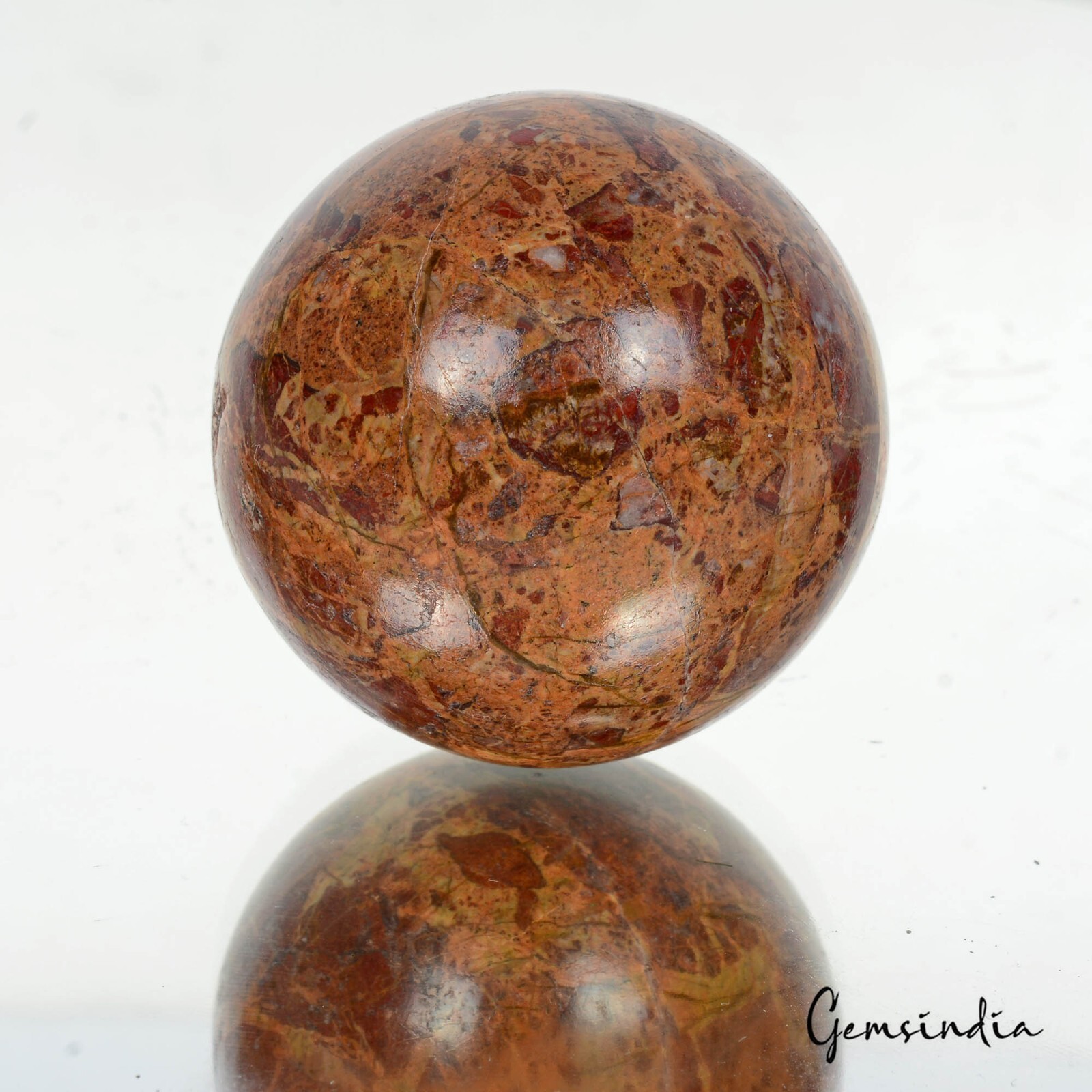 620 Ct Natural Yellow Brown Jasper Healing Crystal Sphere Gemstone With Stand