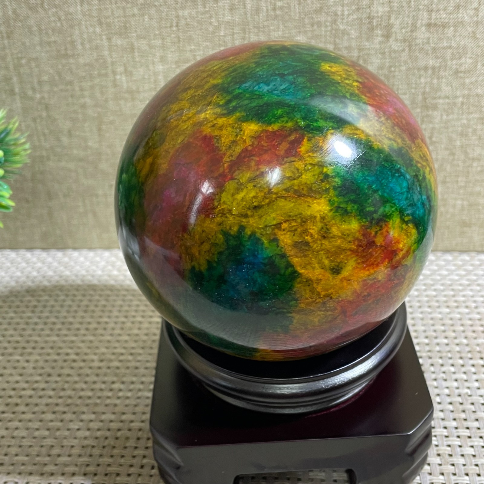 1500g Seven Colors Jade” sphere specimen -Taiwan China