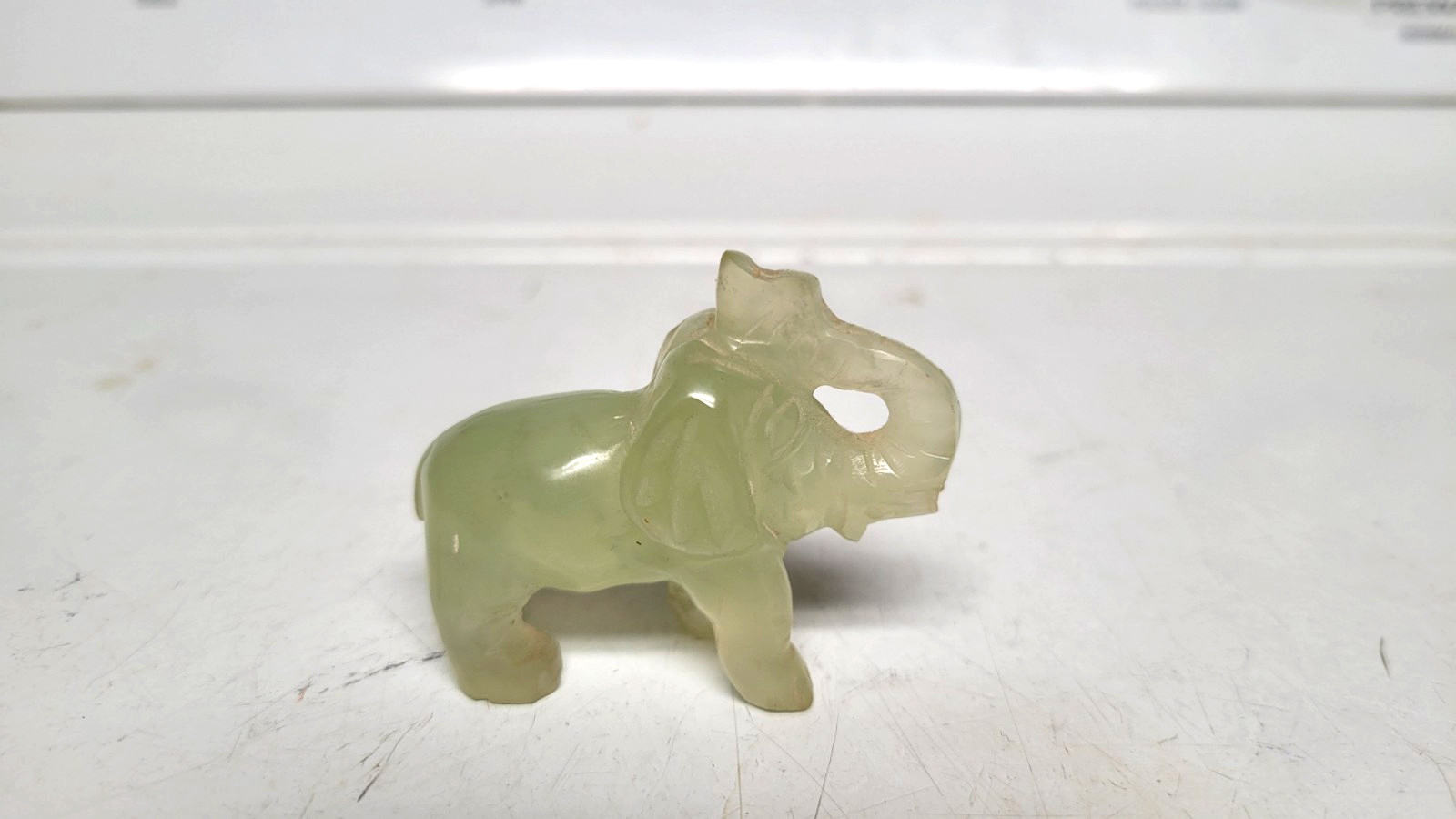 41g Citrine Quartz Mini Elephant Carving 1 1/2” x 2 1/4”