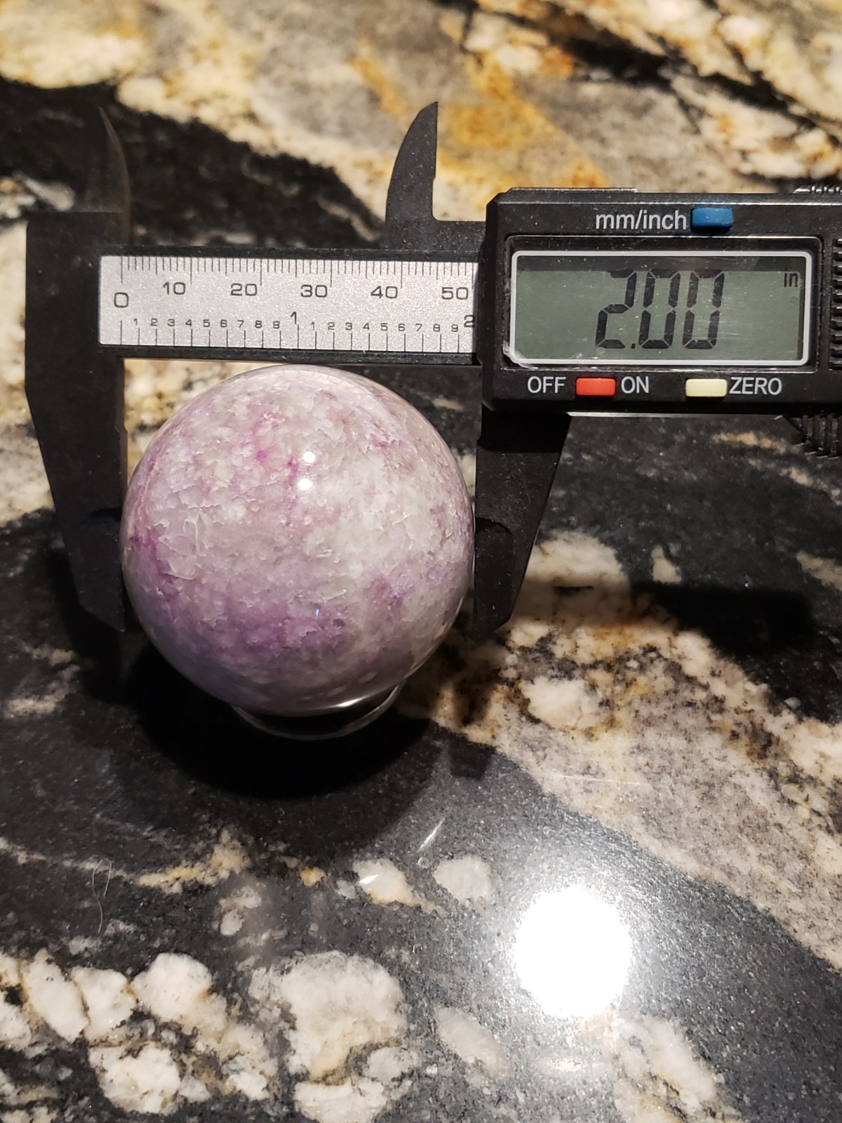 2″ Hackmanite Mineral Sphere Orb Ball STRONG UV, 181g or 6.38 oz