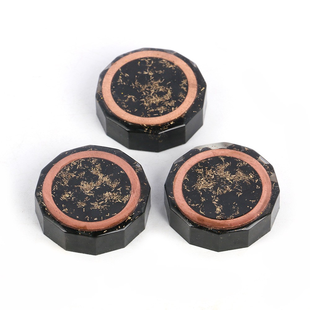 3pcs/Set Black Shungite Orgone Busters 5G EMF Protection Energy Healing Orgonite