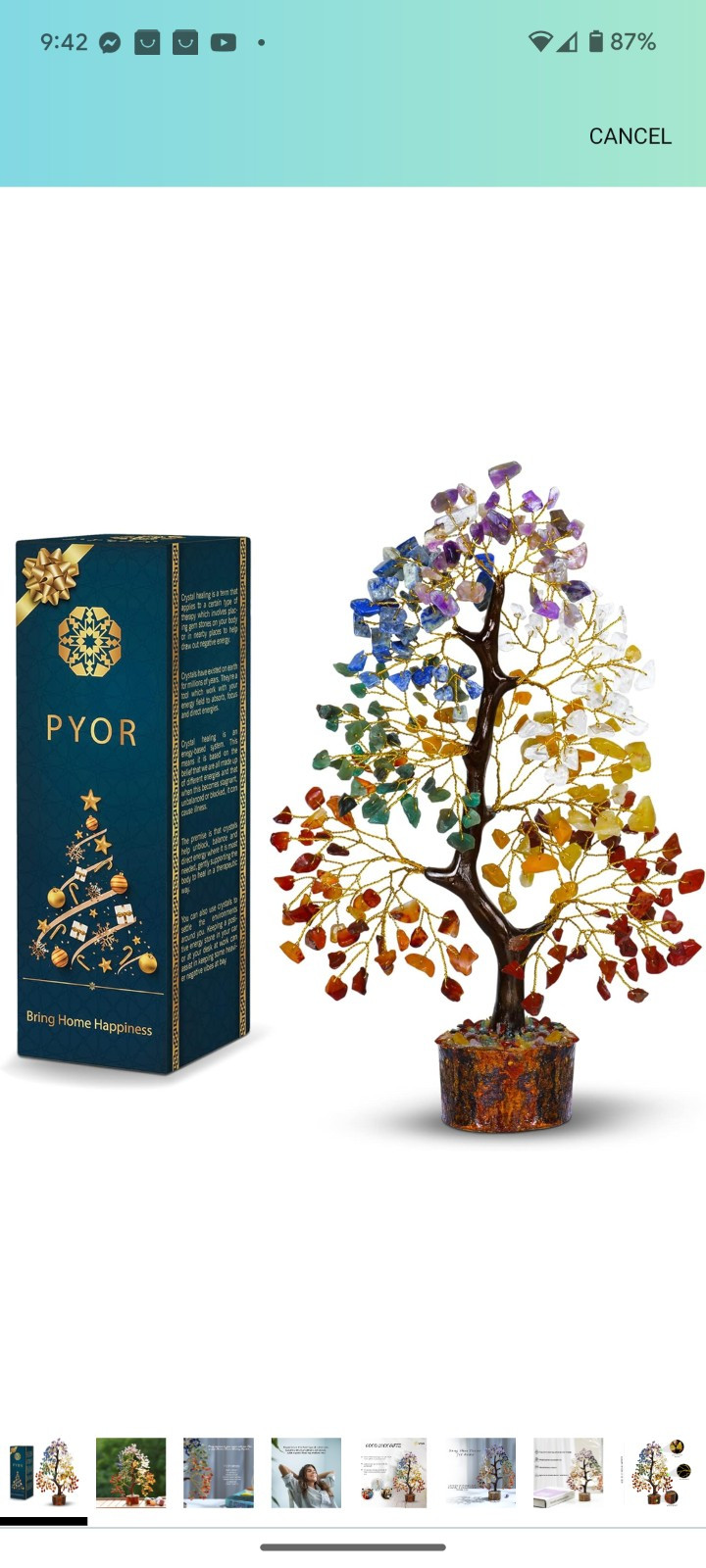 PYOR 7 Chakra Tree of Life Crystals Gifts for Women Crystal Tree Money Tree C…