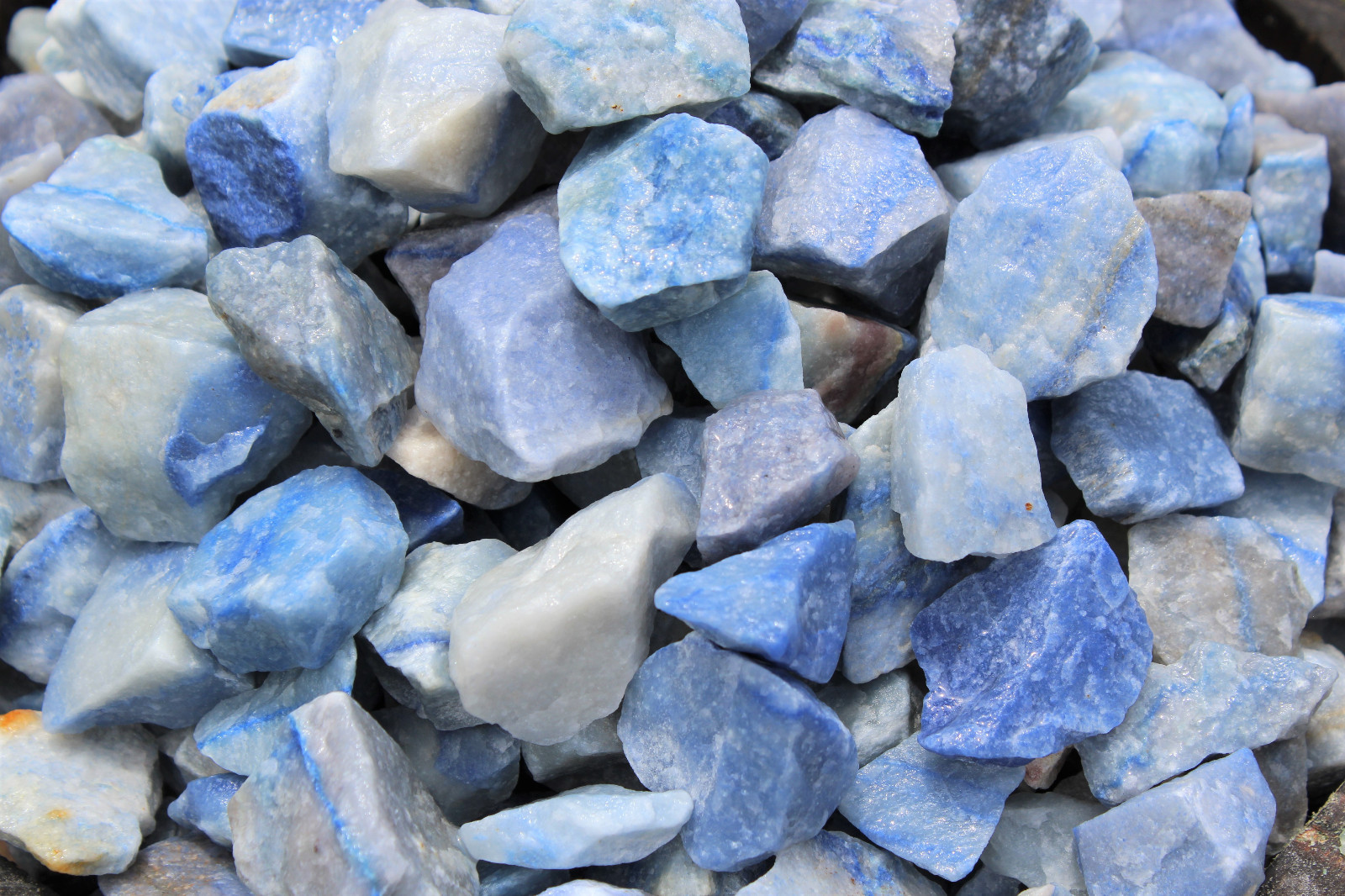 5 lb Blue Quartz Rough Crystal (Natural Raw Gemstone) Wholesale Bulk Lot