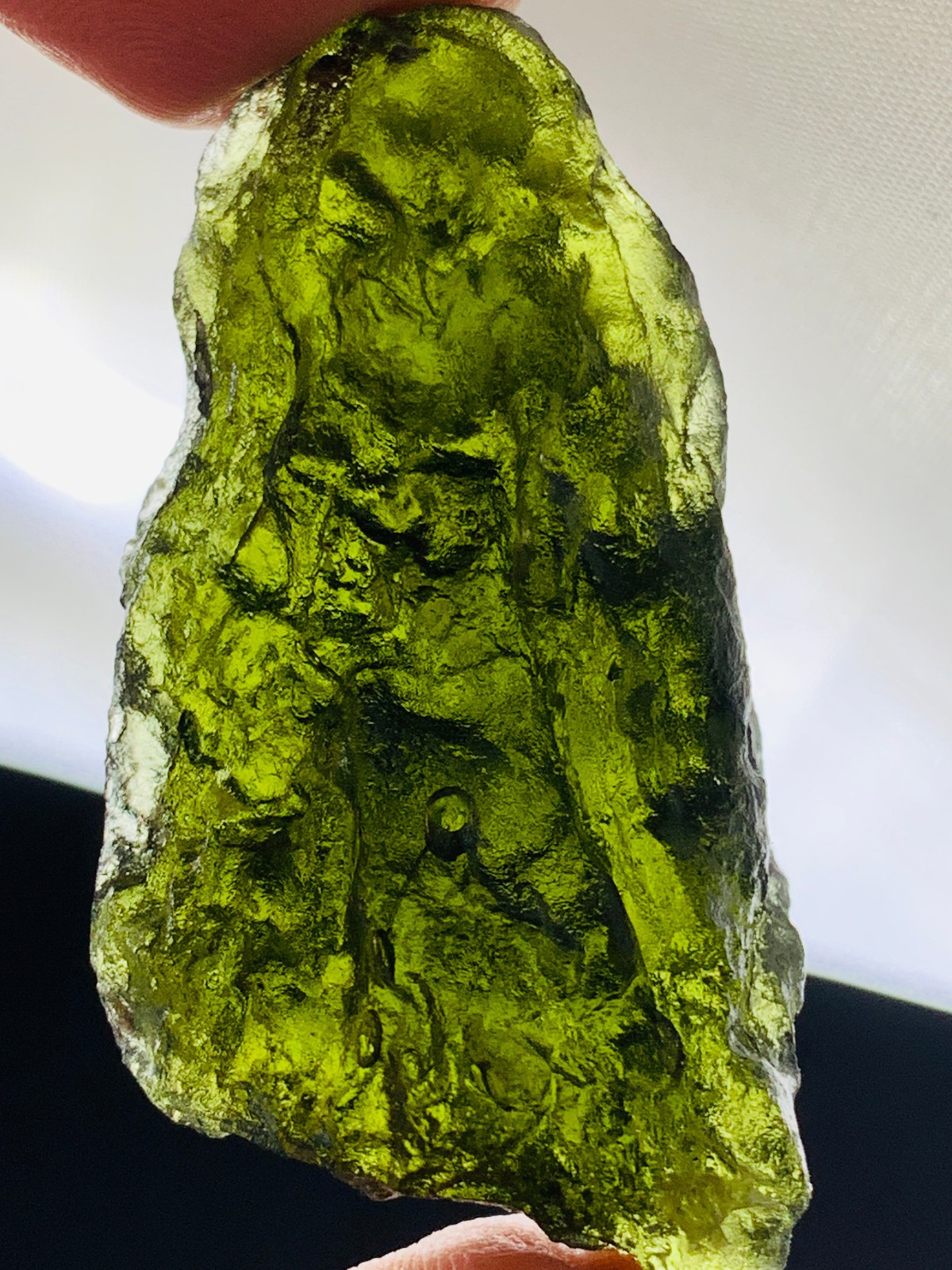 TOP Moldavite Raw Moldavite Crystal from Czech Republic PICcertificate 90CT