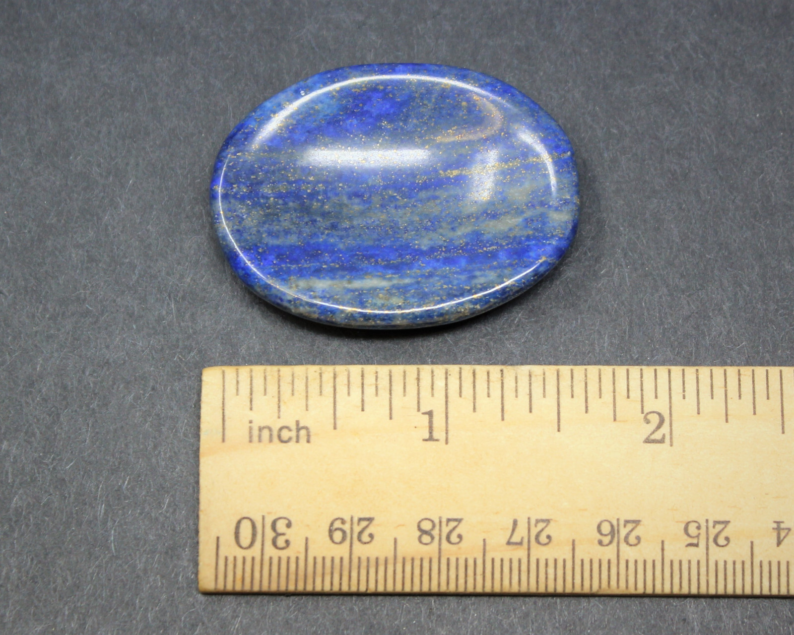 Lapis Lazuli Worry Stone (Lapis Lazuli Palm Stone, Smooth Polished Pocket Stone)