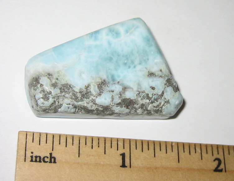 1.2″ TUMBLED POLISHED NATURAL LARIMAR STONE FROM DOMINICAN REPUBLIC ~ 19.7g *AA4