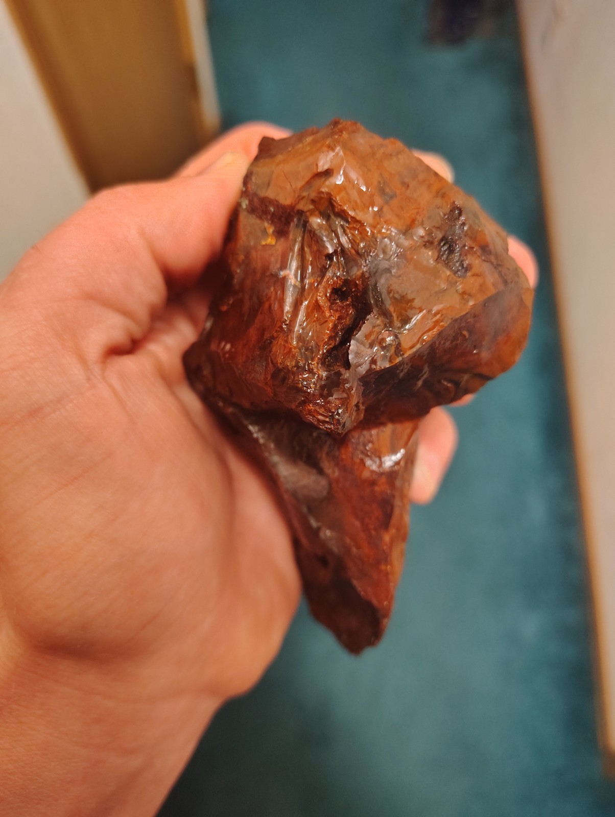 100% NATURAL Druzy Red Plume Agate/jasper/Quartz multi-color approx.6in 1lb 10oz