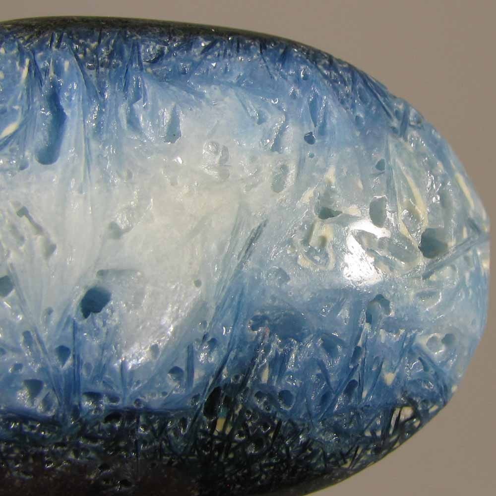 2″ Blue Ice GLACIERITE Polished Palm Stone – Indonesia