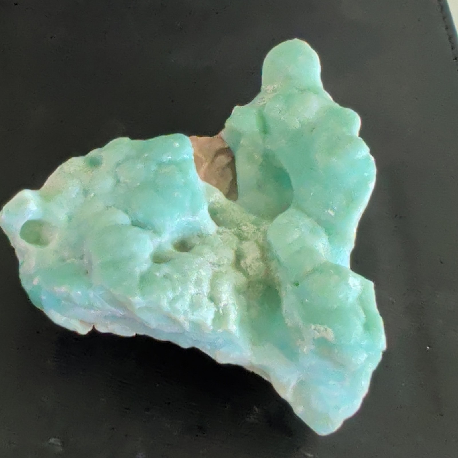Blue/Green Smithsonite Mineral Crystal Specimen on Matrix Display Piece