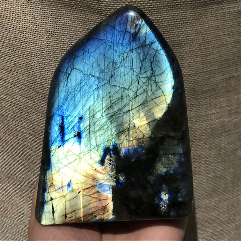 1.03kg Natural Labradorite Quartz Crystal Spectrolite Mineral Reiki healing
