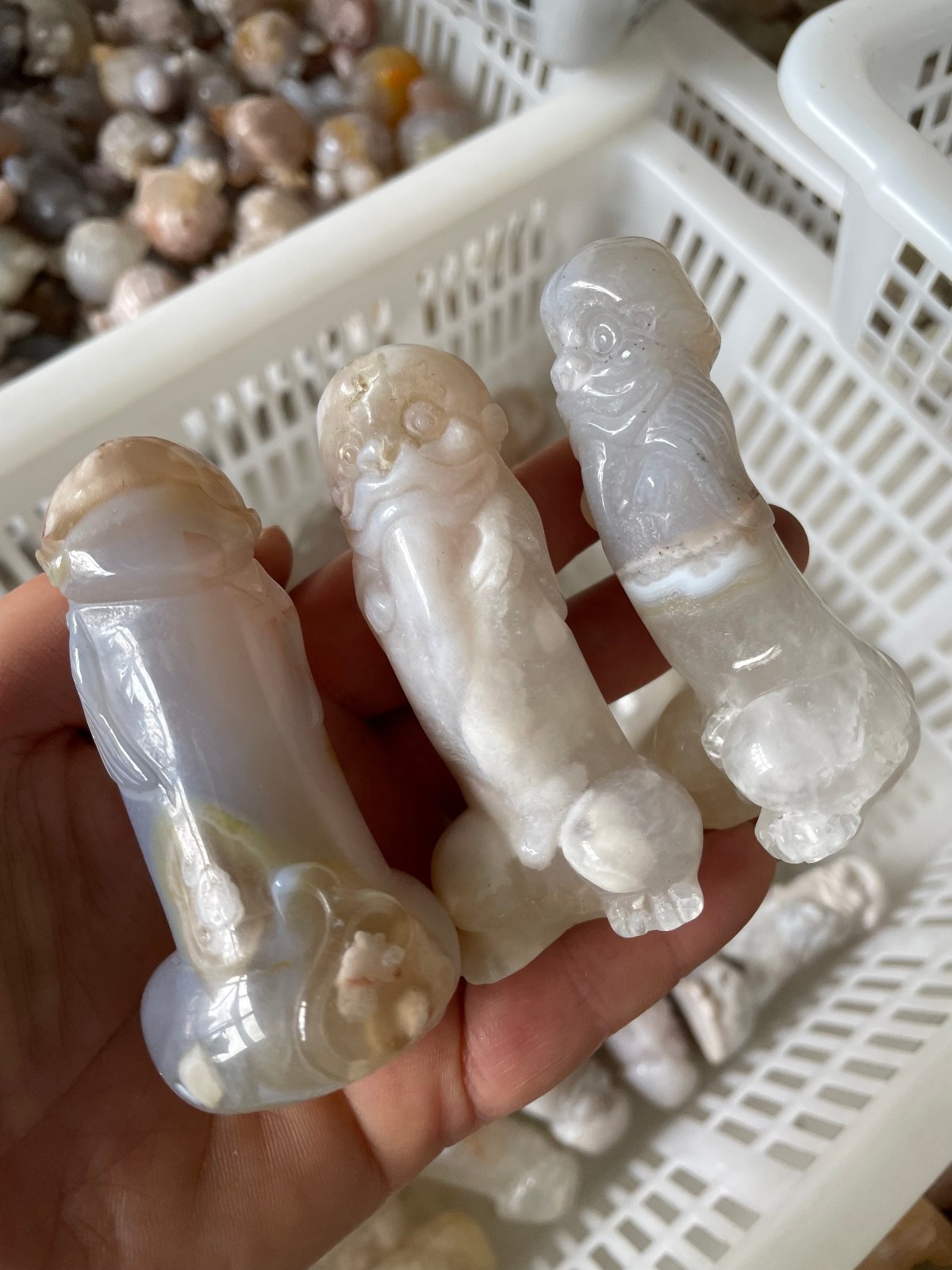 atural Sakura Agate Blossom Facet Rough Specimen Madagascar 1pc