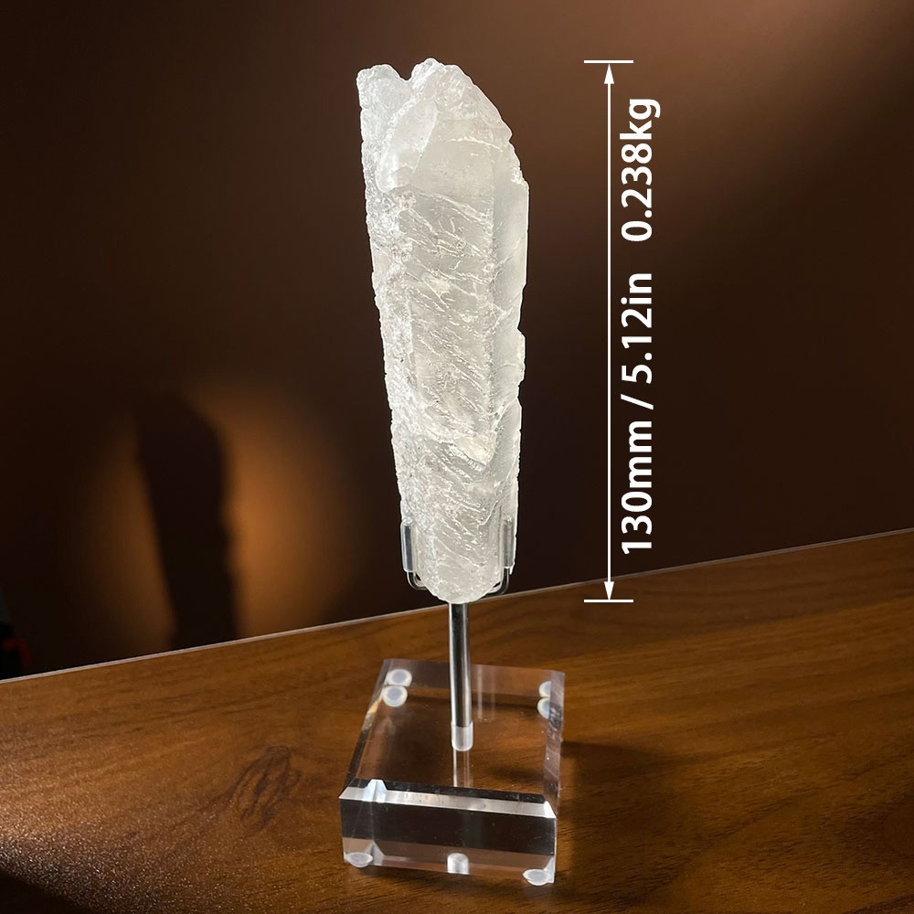 RARE Growth Interference Quartz from Madagascar | Display Specimen Acrylic Stand