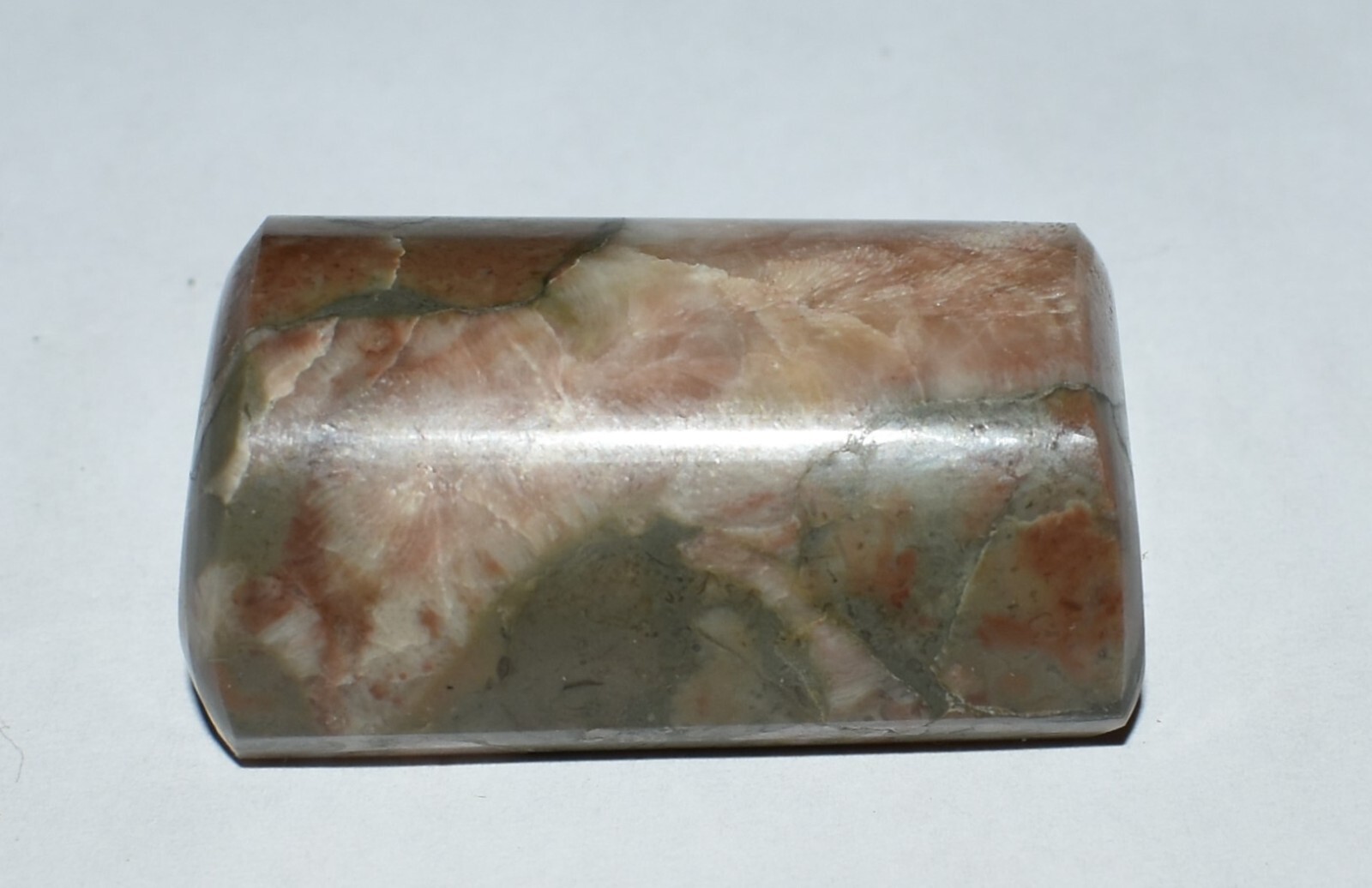 Jade Blue Ridge Specimen North Carolina USA Brown, Olive Green, Pink White Bone