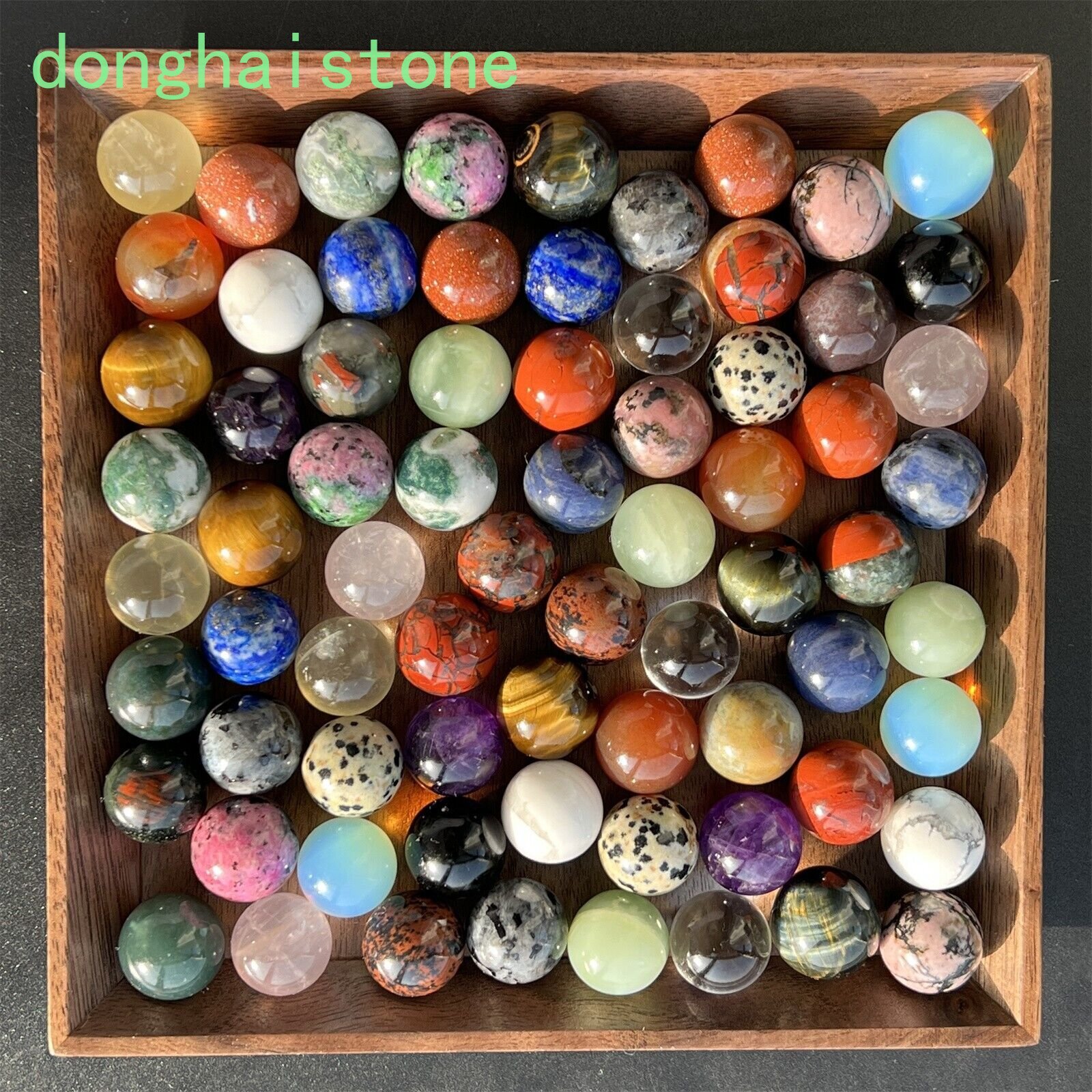 13x Wholesale Natural Mixed sphere quartz crystal ball Palm stone healing 15mm+