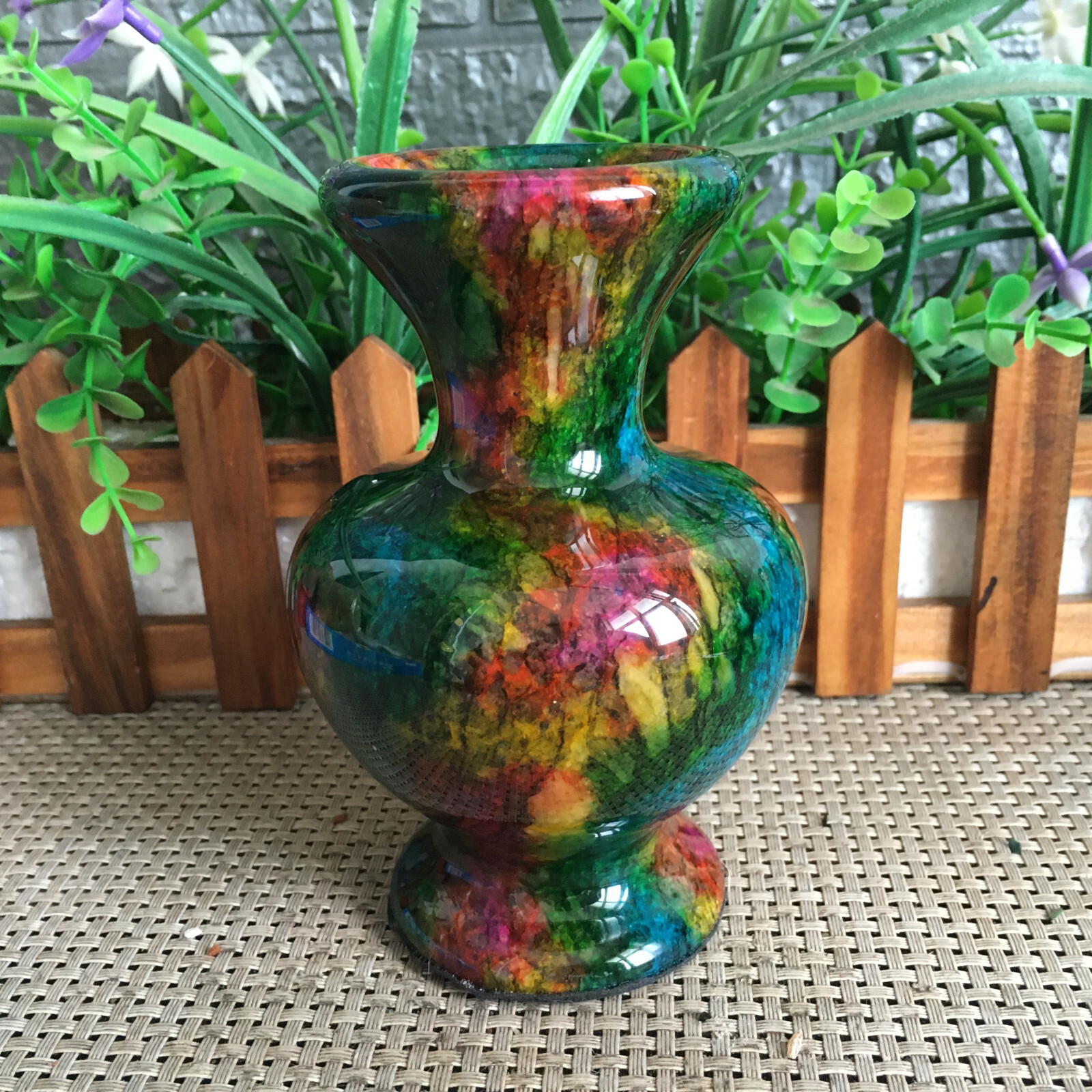 945g Natural “Seven Colors Jade” vase specimen -Taiwan China mh633