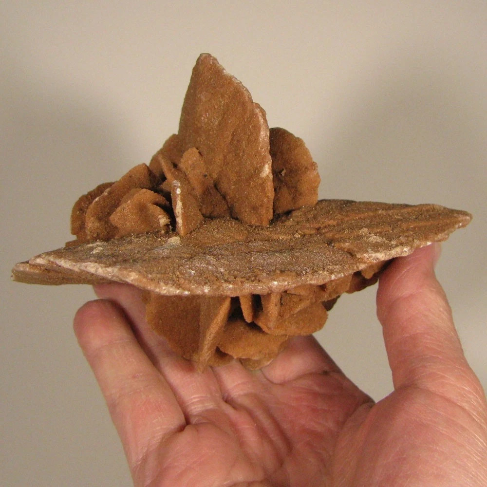 5.8″ Gypsum SELENITE Desert Rose Crystals Cluster – Morocco – 1.2 lbs.