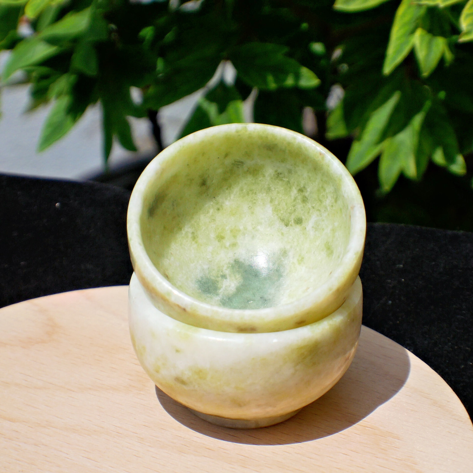 Natural LantianJade Bowl Gemstone Crystal Quartz Dish Sacral Chakra Healing Gems
