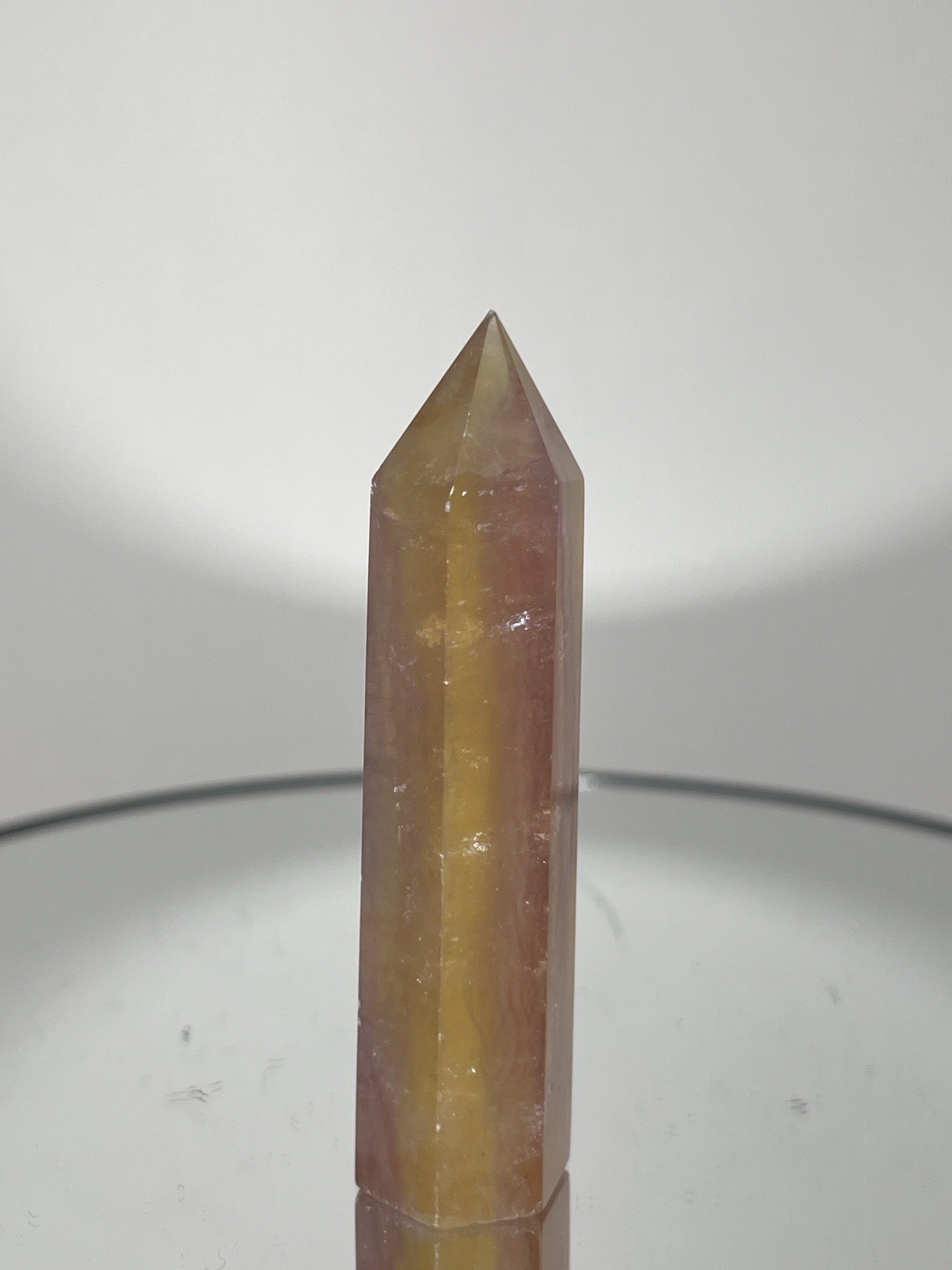 Fluorite 4 Piece Set – Wand, Tower, Hulu Carving, & Sphere (33mm)