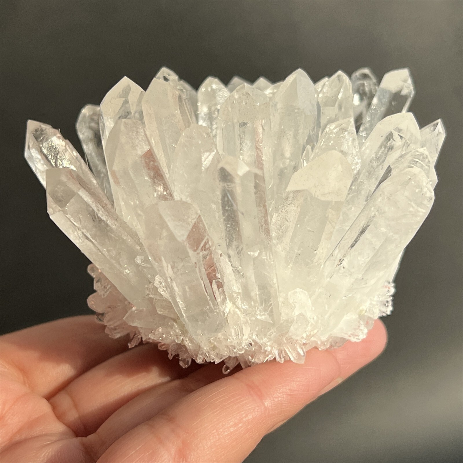 Clear quartz cluster crystal fine cluster mineral specimen point Random 200g+1PC