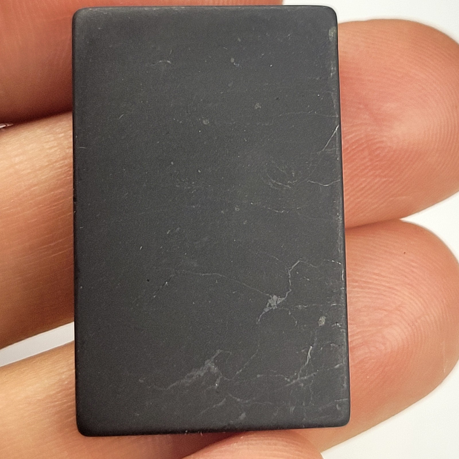 SHUNGITE Stone EMF Protection Plate Sticker for Cell Phone 20 x 30 mm UnPolished
