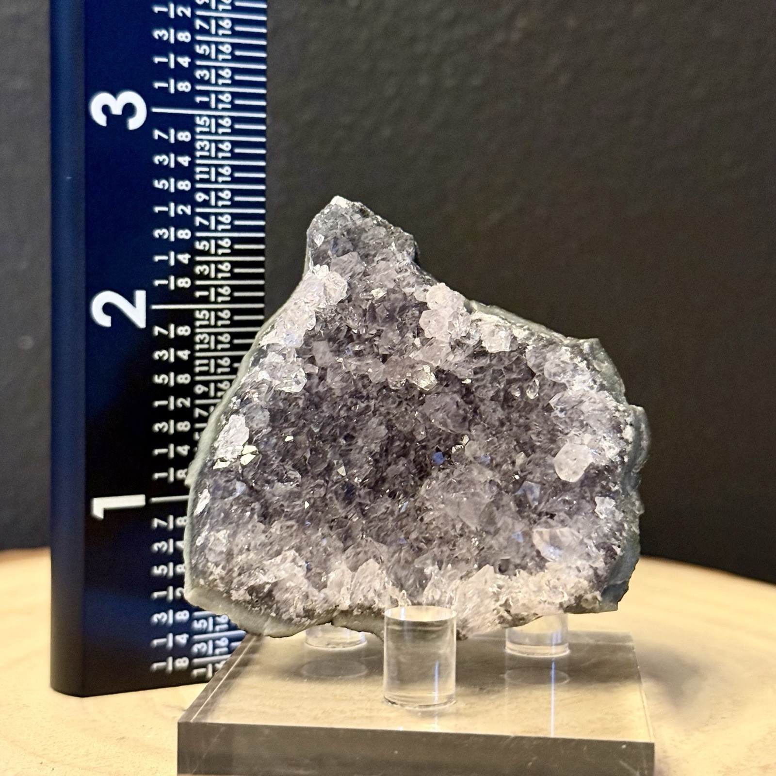 Purple Amethyst Crystal Cluster Geode Display Specimen