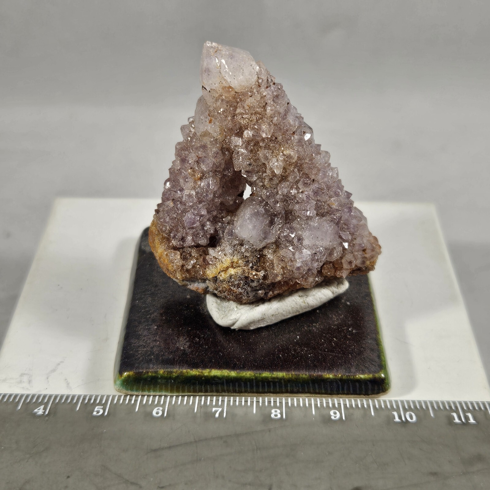 Cactus Quartz Mineral Specimen Amethyst Purple Lilac Spirt Crystal