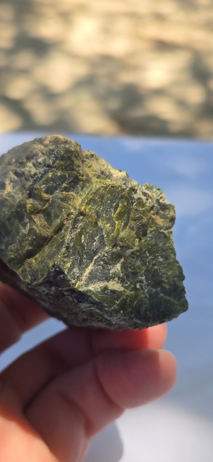 Beautiful Raw All Natural Green Epidote Crystal Stone Cabinet Specimen 6.2 Ozs