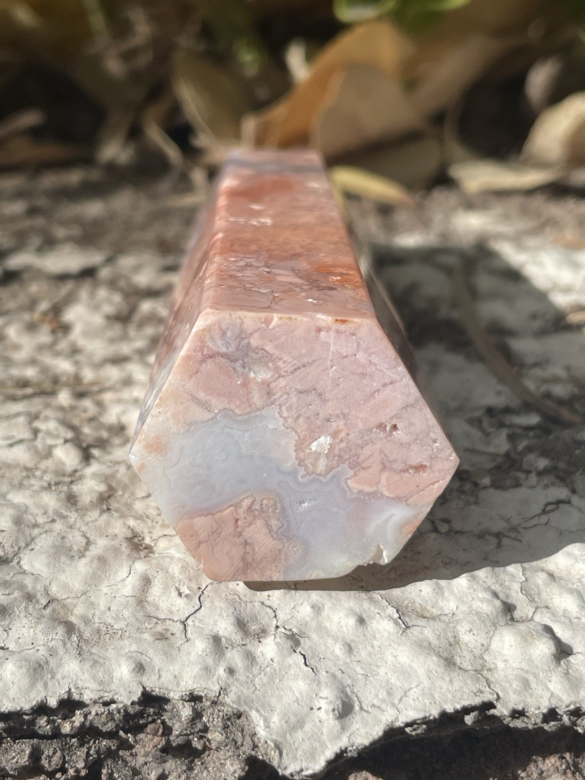 Cotton Candy Agate Crystal/Gemstone Mini Point/Tower 103G 4″ x 1 1/4″