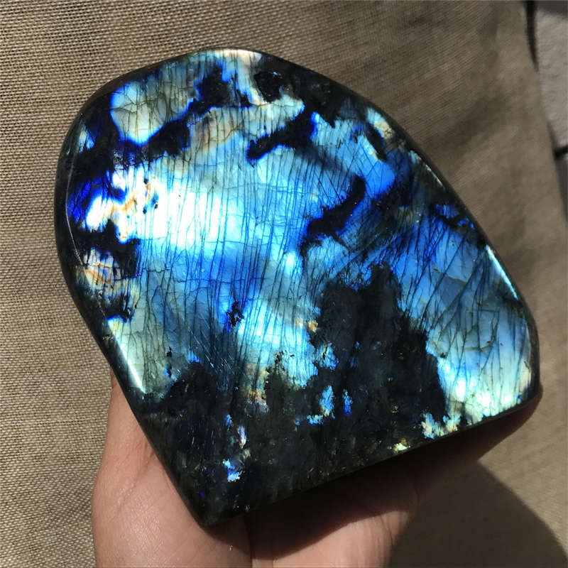 1.52kg Natural Labradorite Quartz Crystal Spectrolite Mineral Reiki healing