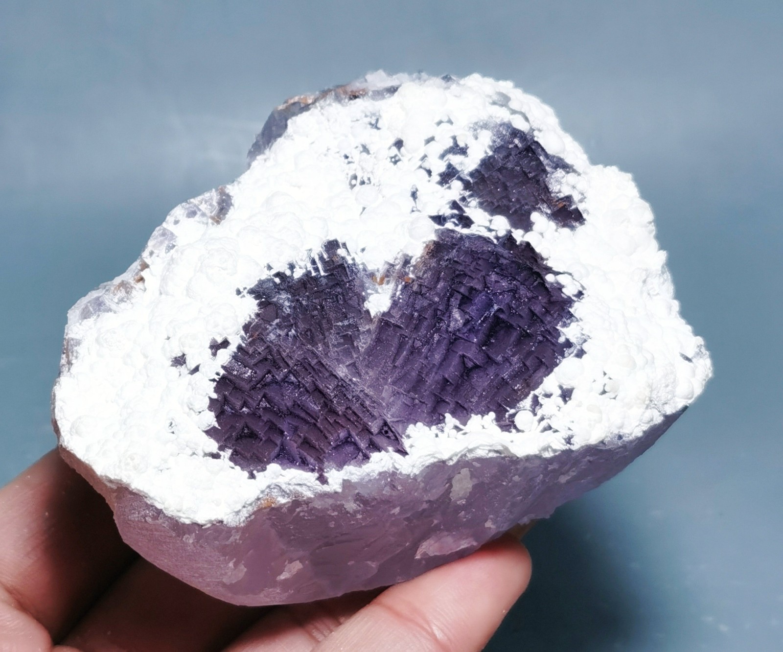 Rare Purple Fluorite Mineral Specimen China