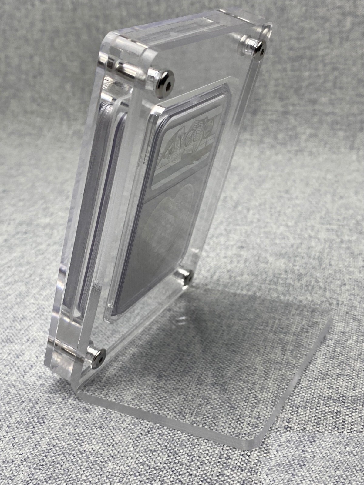 Acrylic Display Frame Protector Case w Integrated Stand For NGC/PCGS Coin Holder