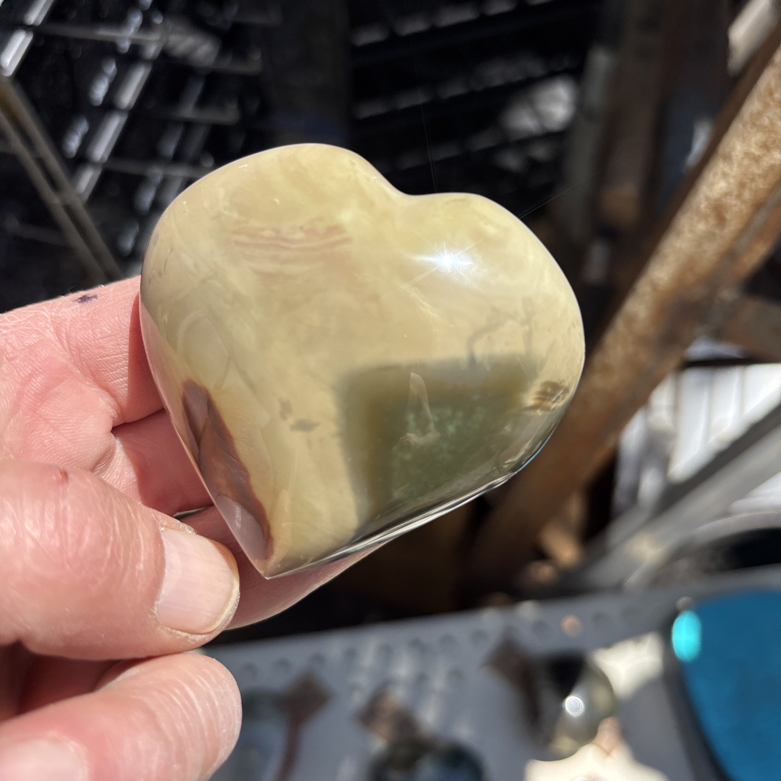 Polychrome jasper heart! 4 Ounces 3” X 3”