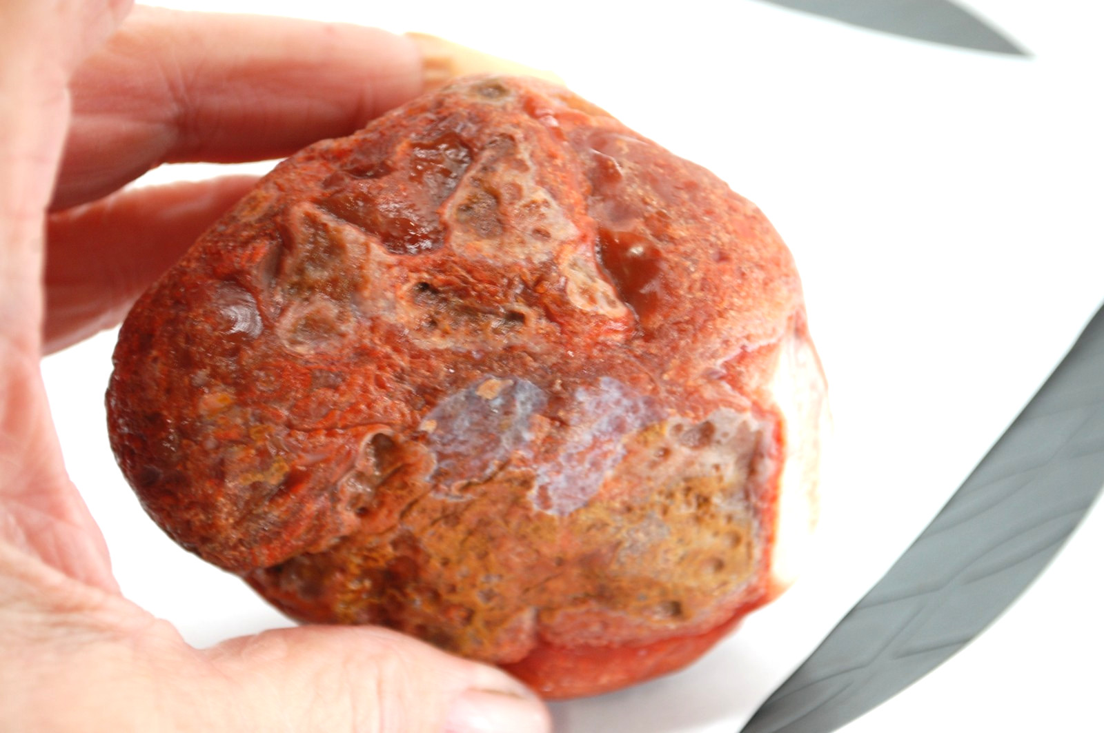 AGATE LAKE SUPERION AGATE 14.9 OZ 3 3/8″ X 3″ X 2″. MINNESOTA AGATE