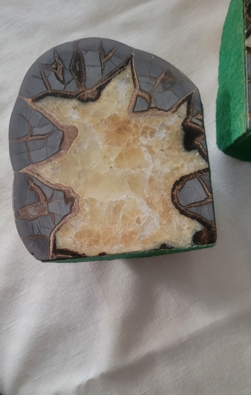 Septarian nodule LARGE Extra Fine MATCHED CUT.