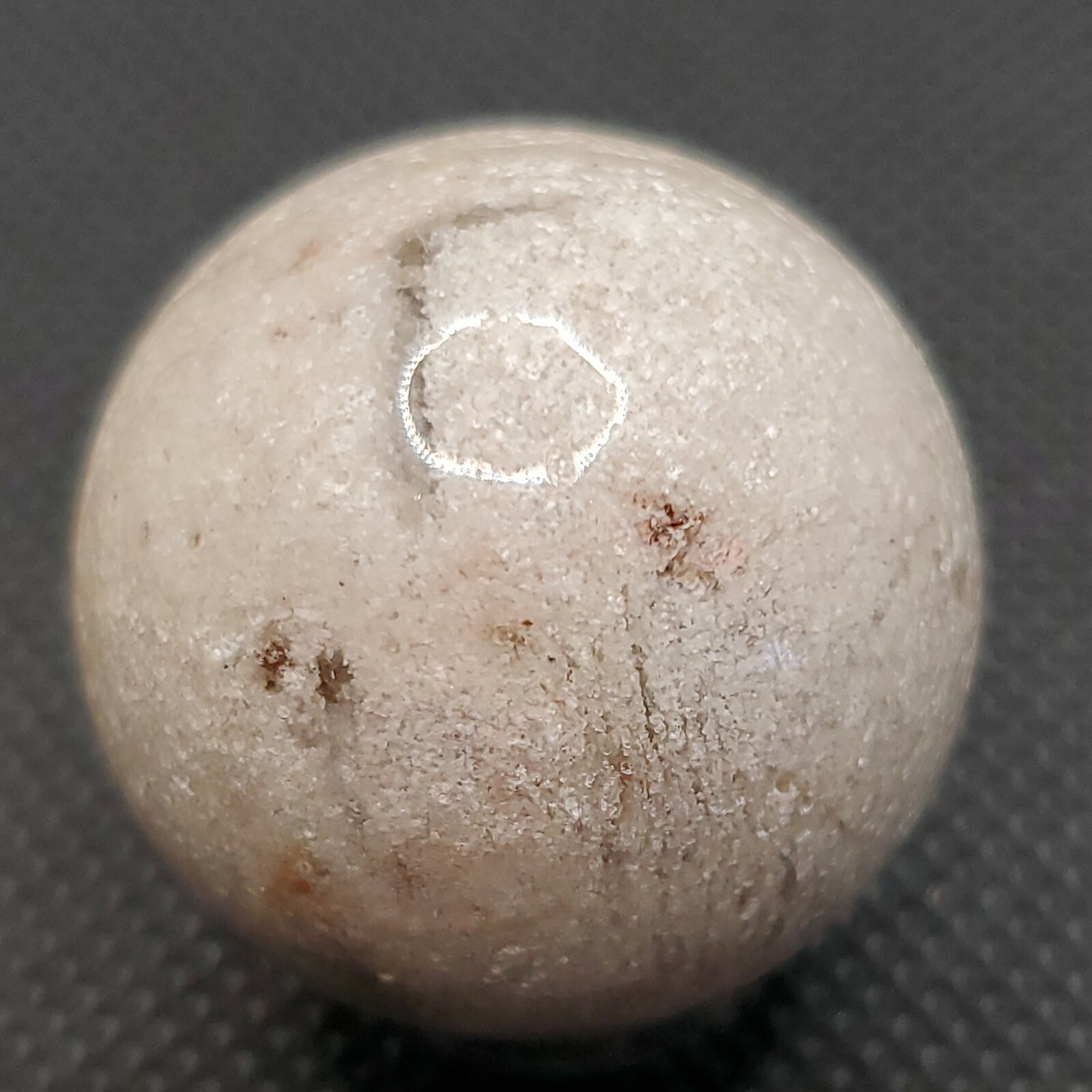 Amphibole Thousand Multi Layer Quartz Sphere Ball Orb Marble 27.2mm, 34g