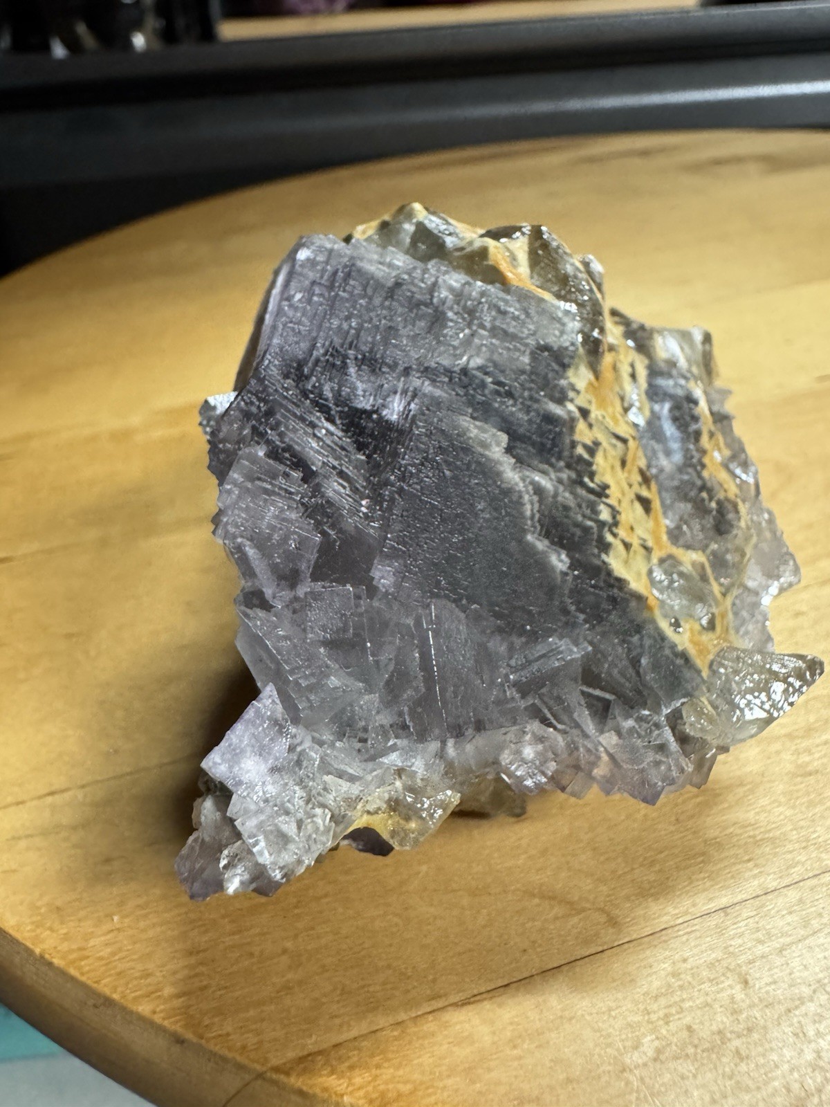 7118 Raw Fluorite Multiple Records Uv Reactive 2.0”T 2.3”W 3.4”L Wt. 10 Oz.