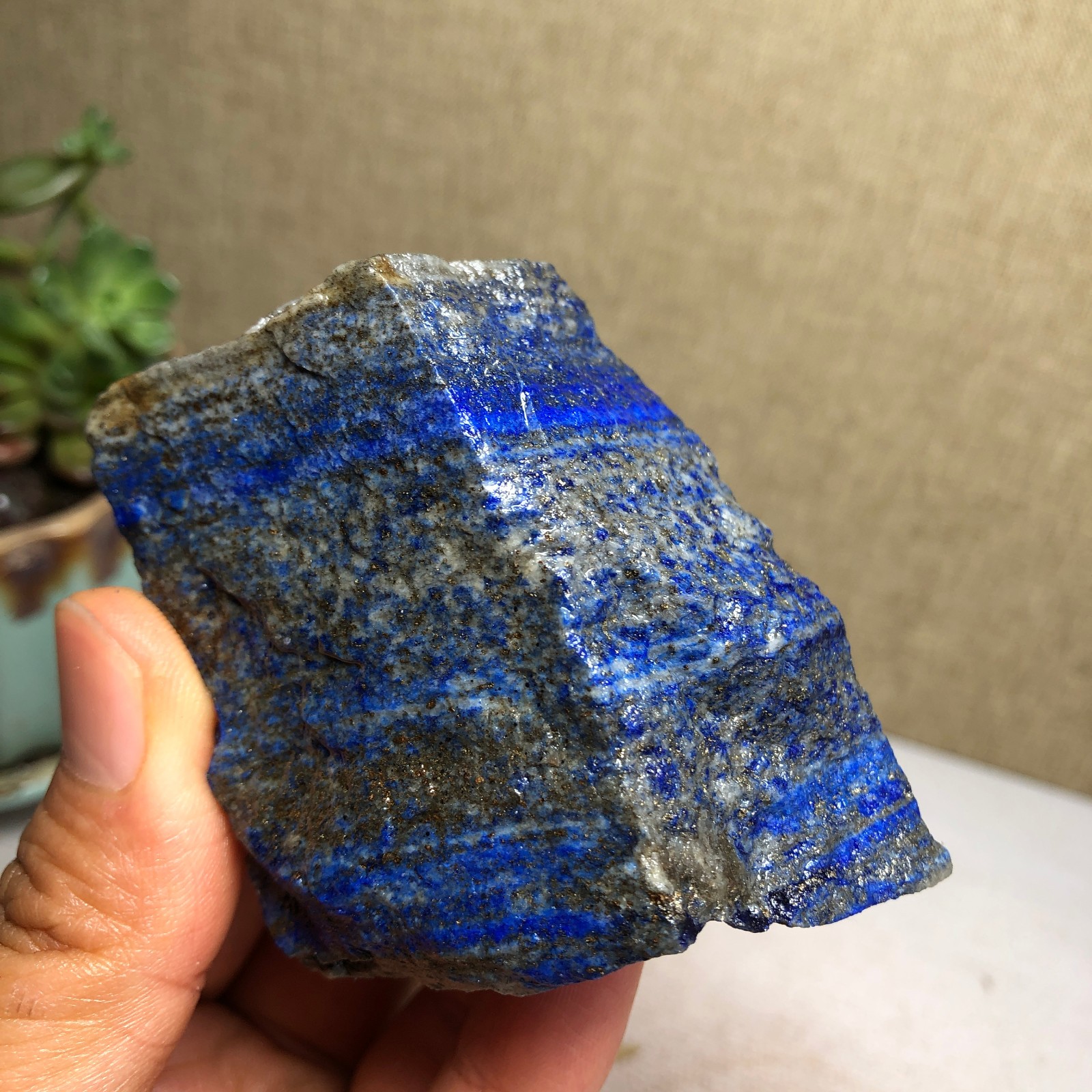 Natural Rough Lapis Lazuli original Crystal uncut Gemstone Mineral 151g A4427