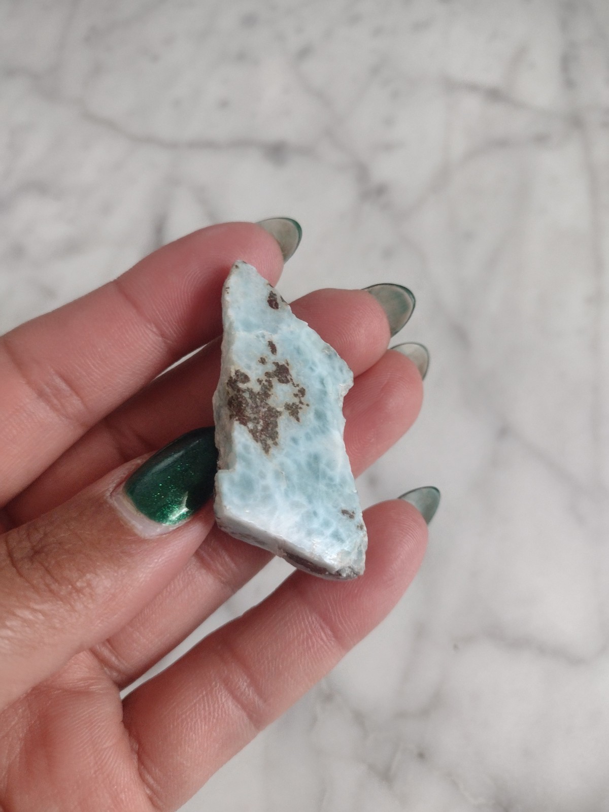 Dominican Republic LARIMAR Stone Specimen Crystal Polished Rare Stone L12