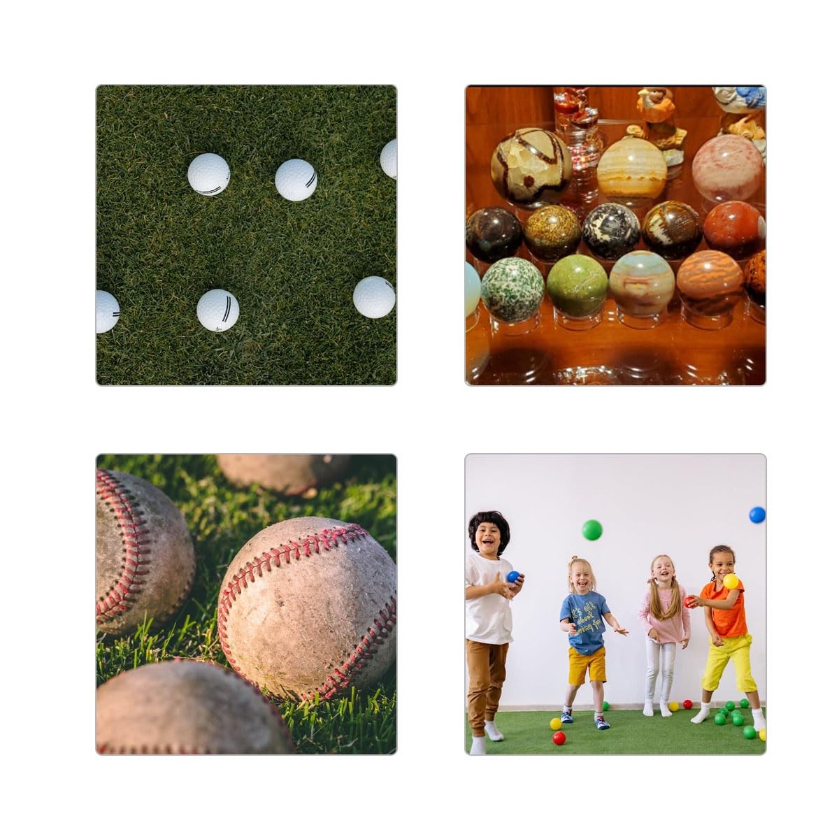 48 Pcs Clear Baseball Ring Stand Sphere Display Holder for Golf Ball Baseball