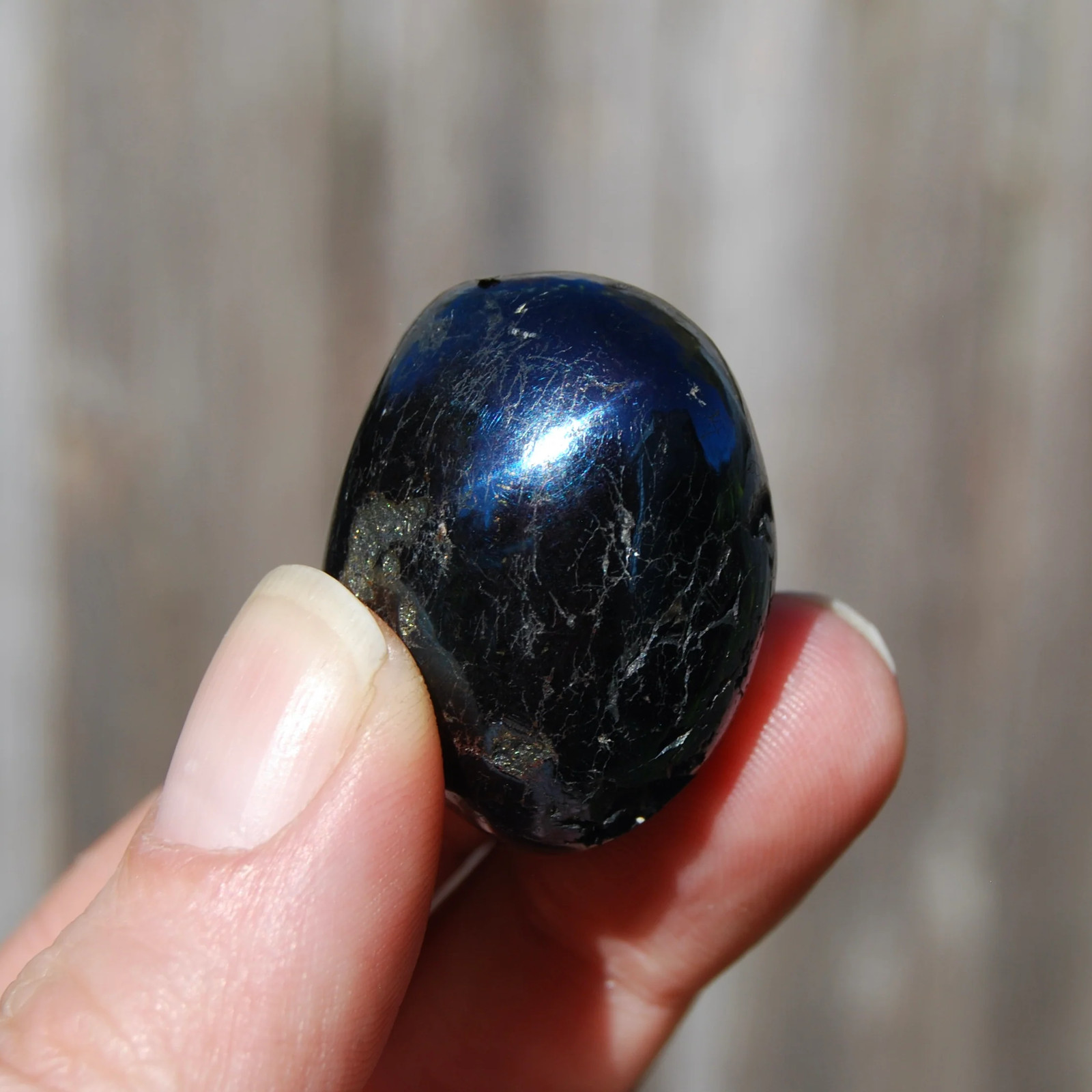 RARE Covellite Crystal Tumbled Stones, AAA Top Quality Blue Covelite, Peru