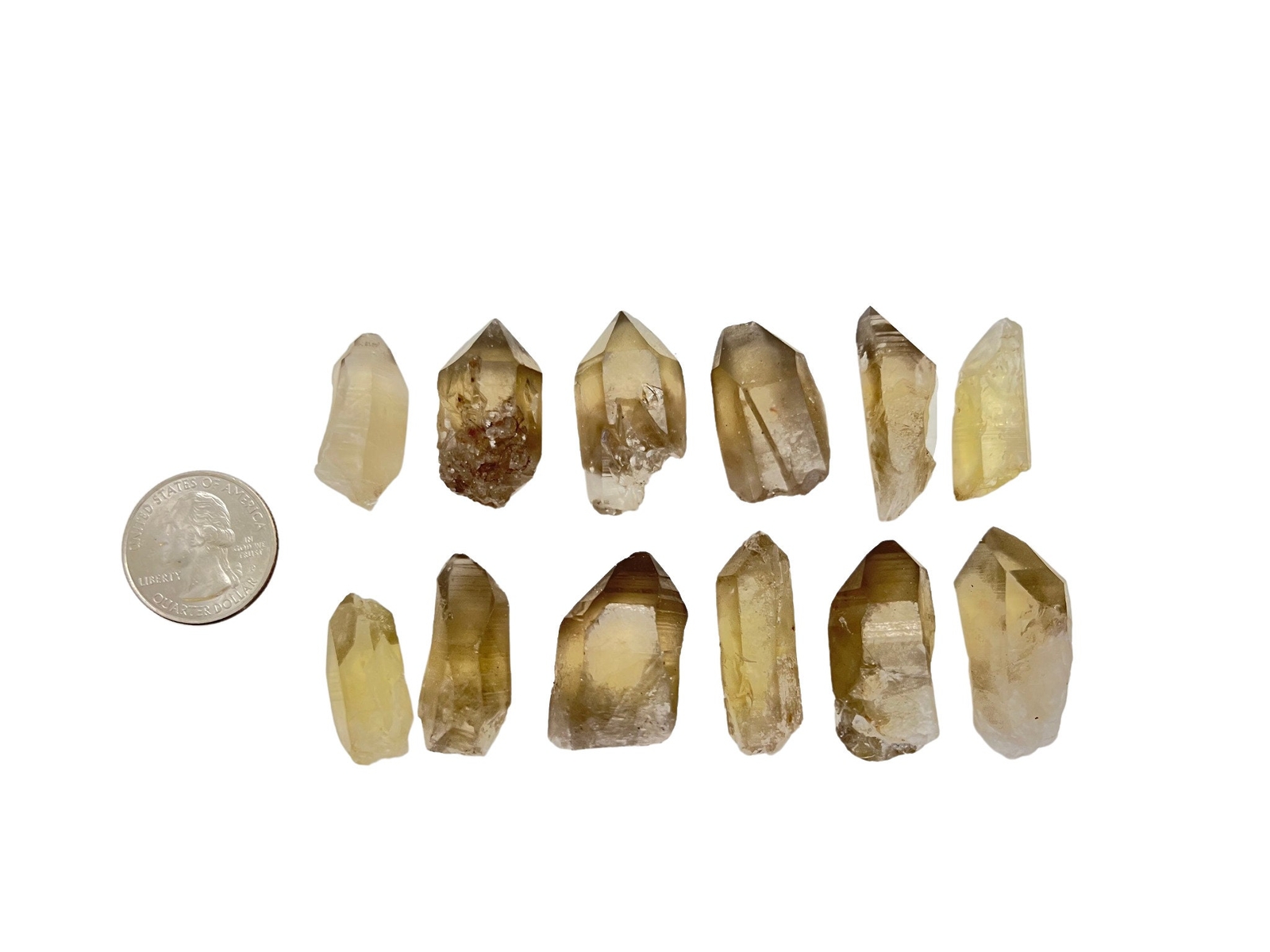 Natural Citrine Lemurian Quartz Crystal Point, Natural Citrine from Brazil