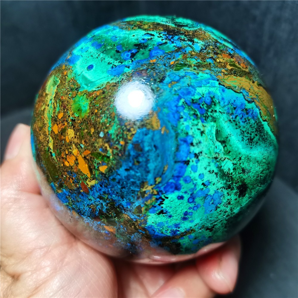 Rare 732.8G Natural Blue Copper Ore Phoenix Stone Agate Symbiotic Healing A49