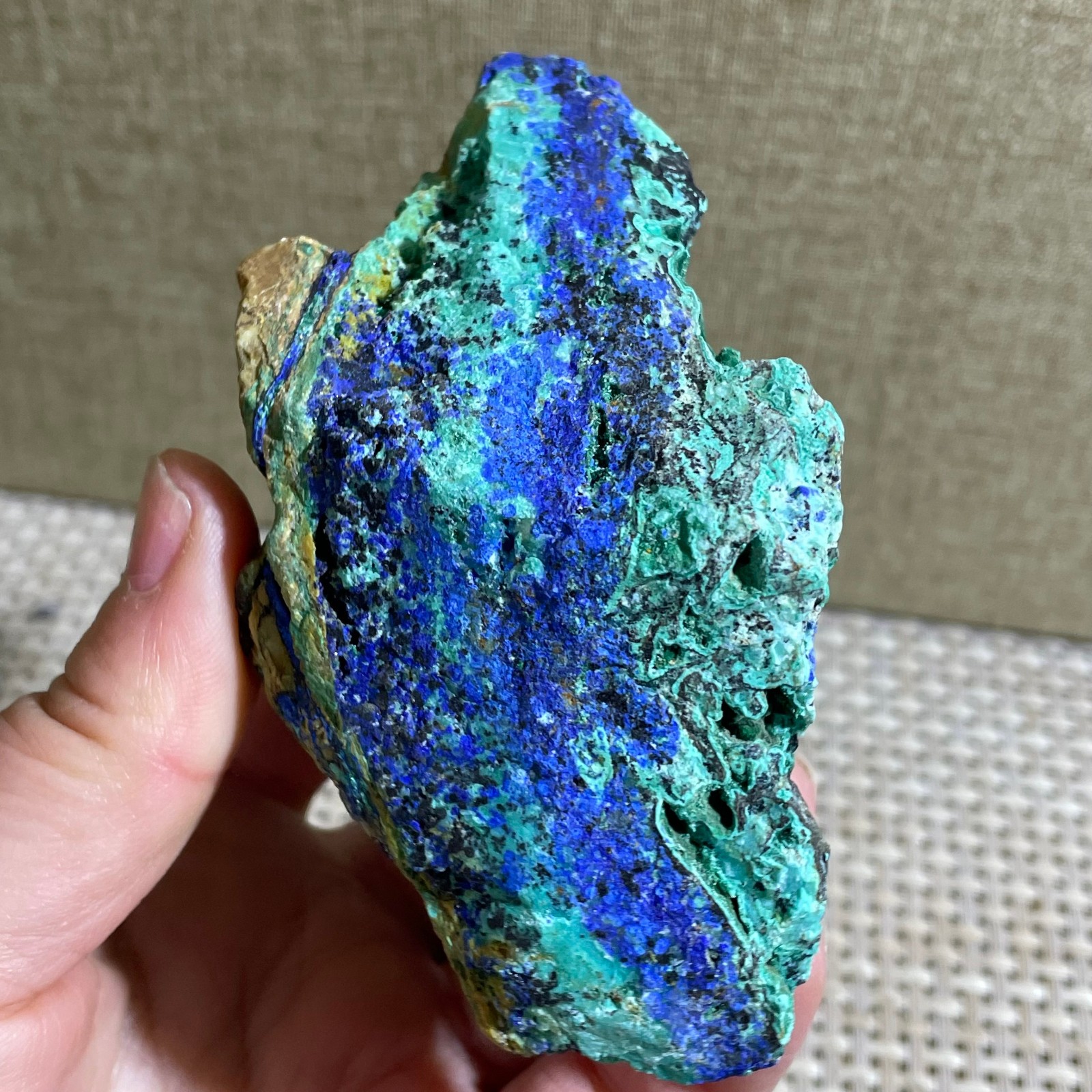 Restoration of Blue Copper Ore Quartz Crystal Mineral Samples 231g
