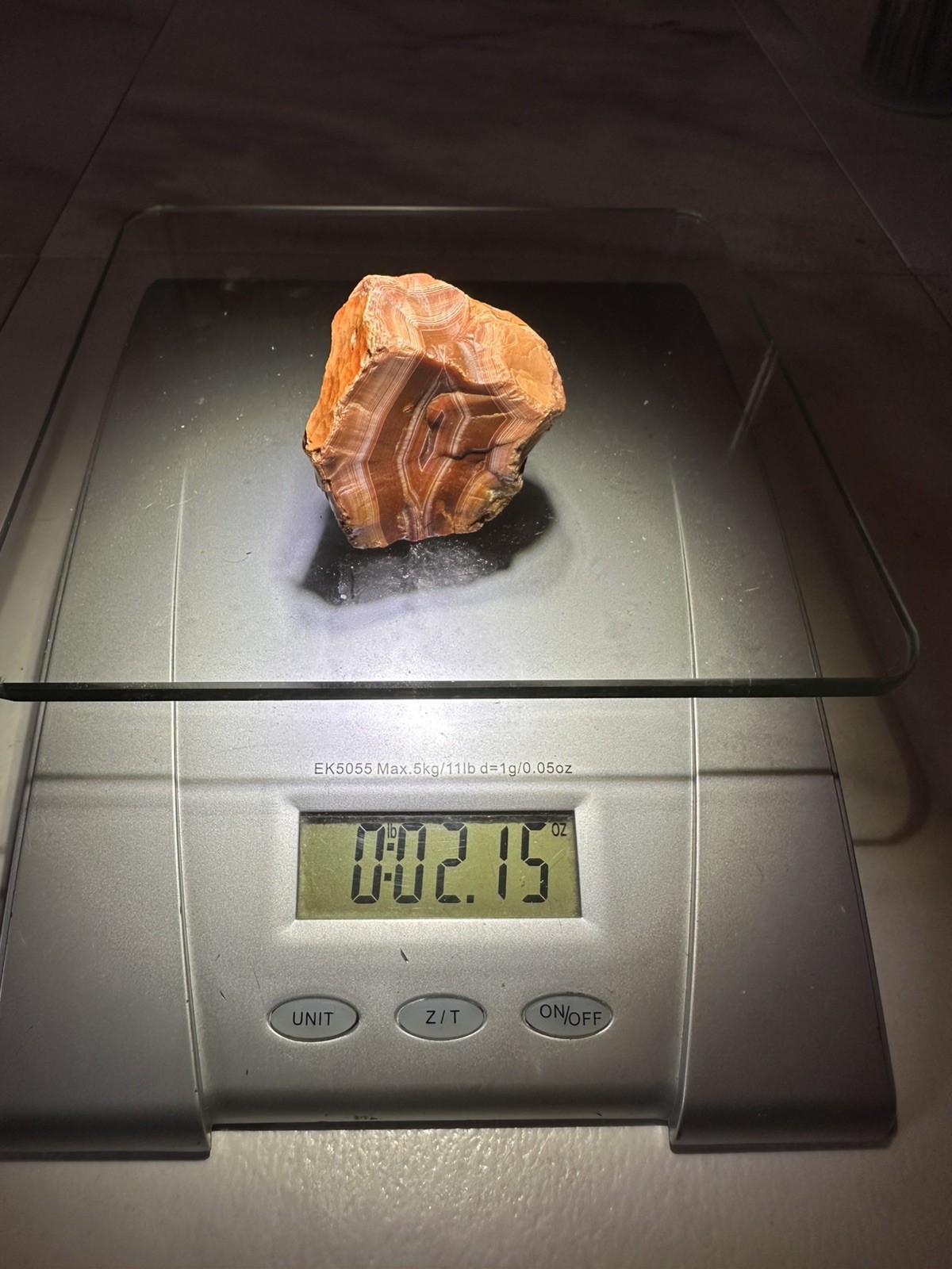 2.15 oz Lake Superior Very High-Quality Agate Fire Peeler Top Shelf Opaque Paint