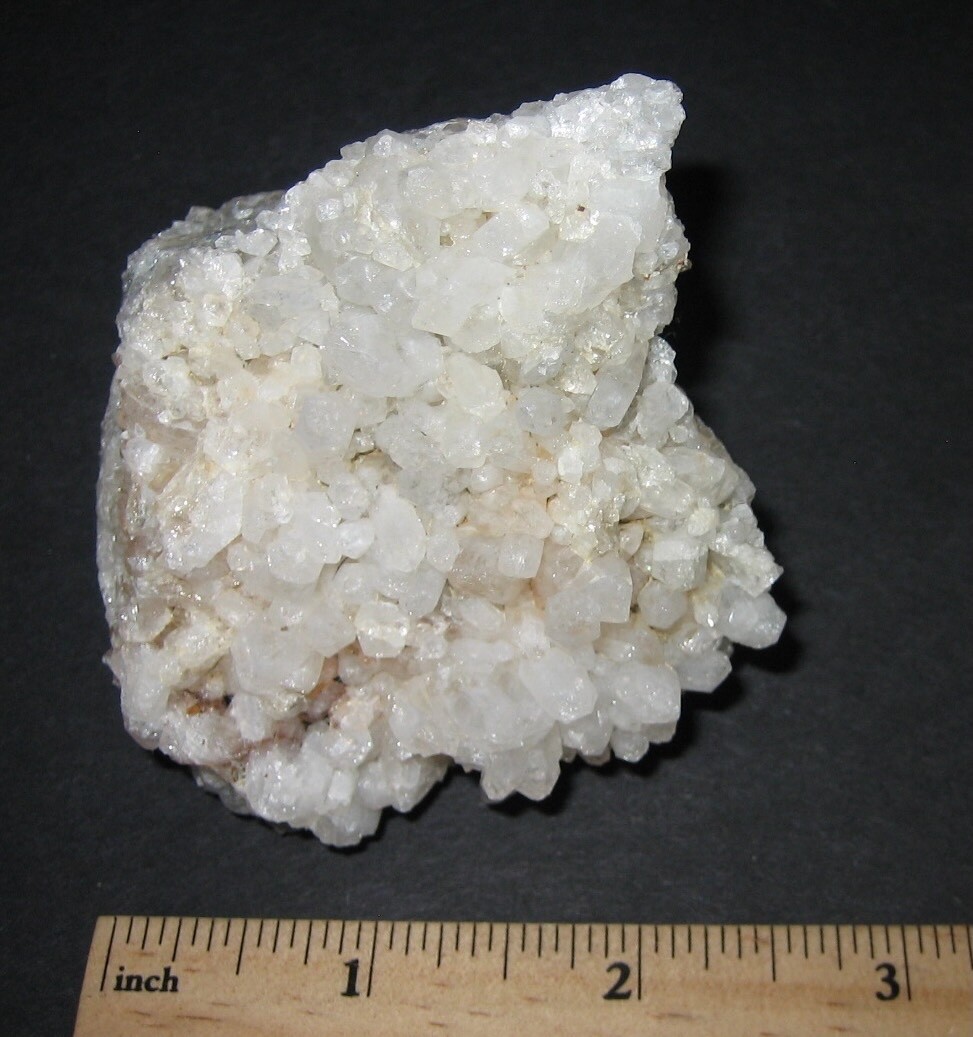 BEAUTIFUL RARE LOCALITY NATURAL 2.5″x 3″ QUARTZ CRYSTAL CLUSTER NH, USA 184g *A1