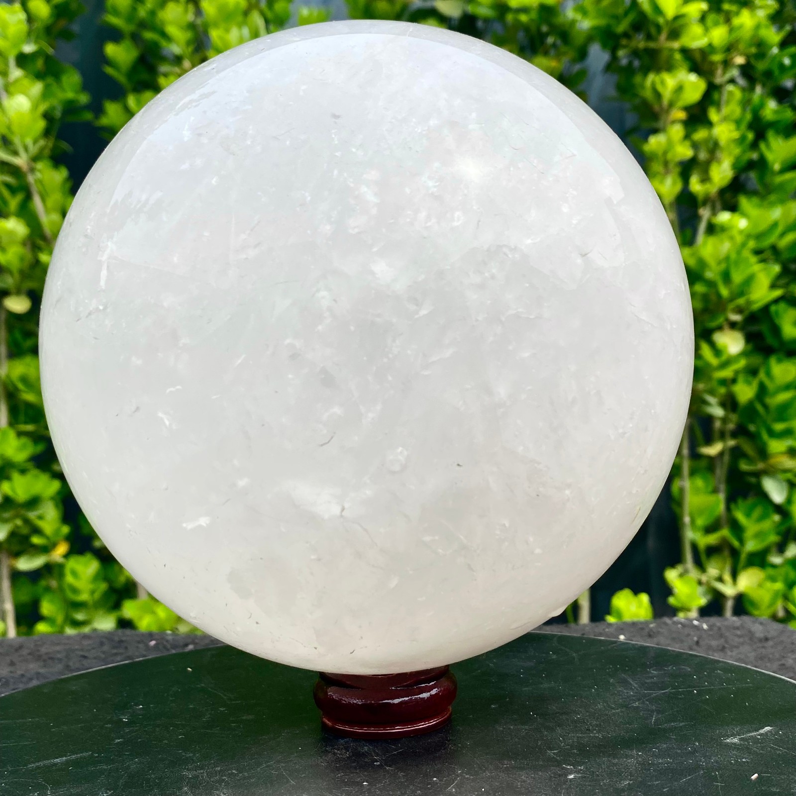 14.1LB Natura white crystal quartz crystal ball Reiki repair