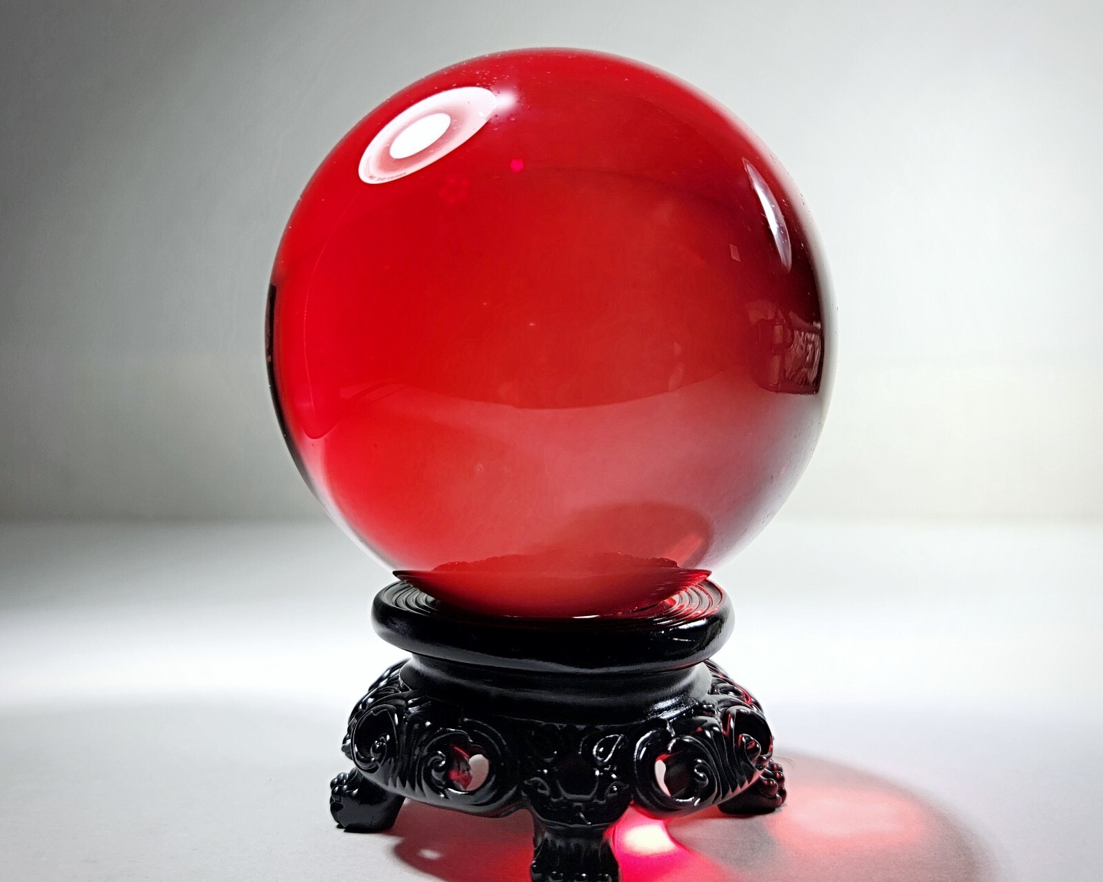 80mm Large Red Crystal Ball, Crimson Glass Ball, 3.15 inch, Gothic Decor