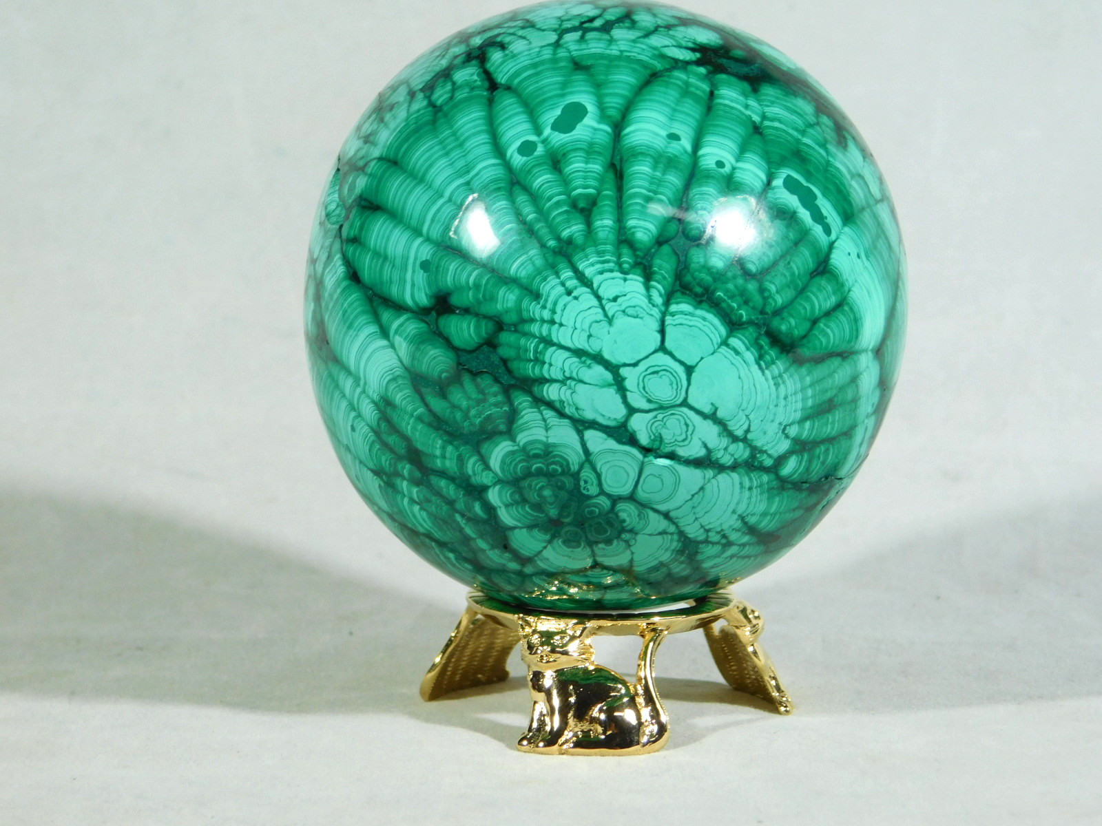 Sphere Display Stand Gold Color CAT Design Small Size