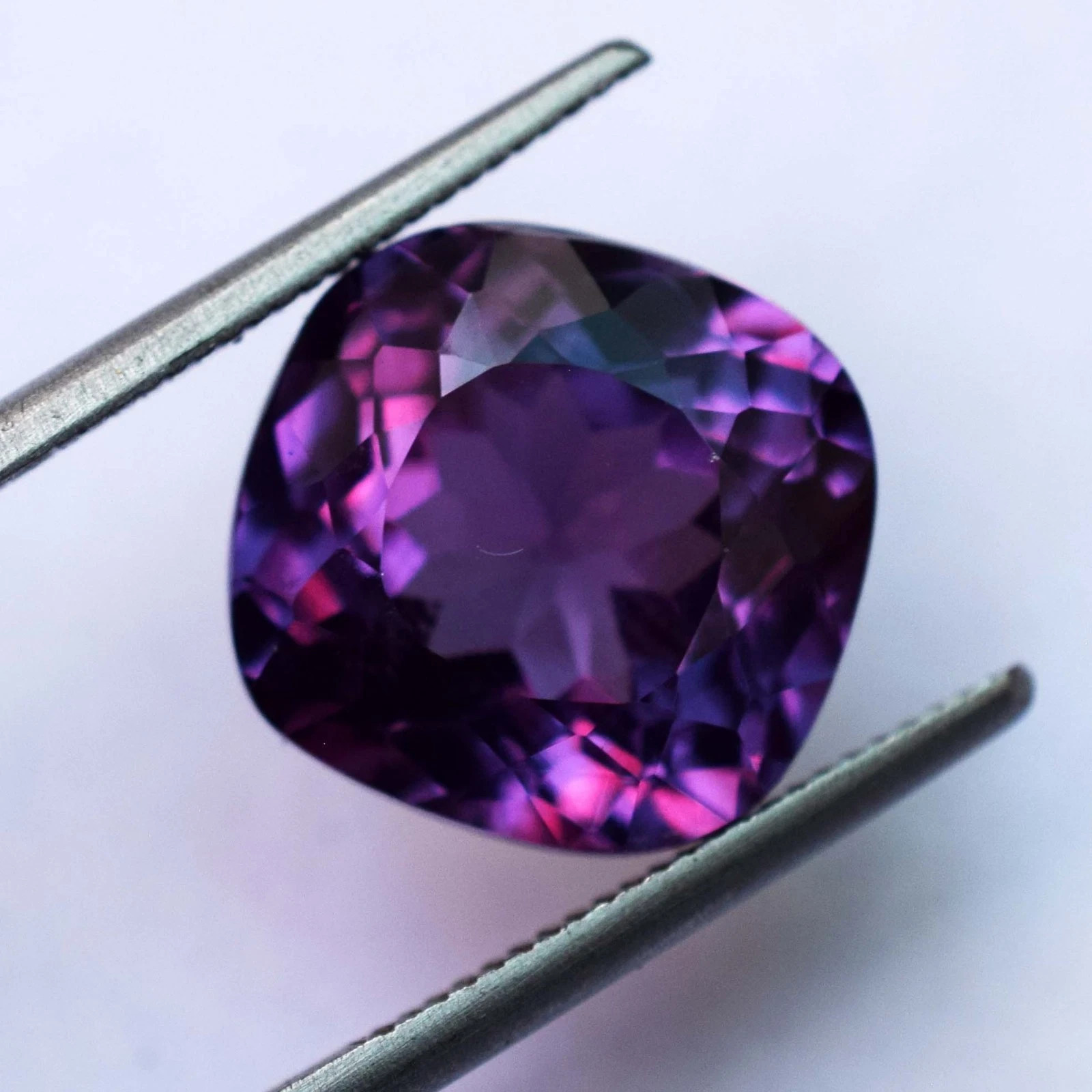 11.20 Ct Natural Russian Color Change Alexandrite Cushion Cut Certified Gemstone